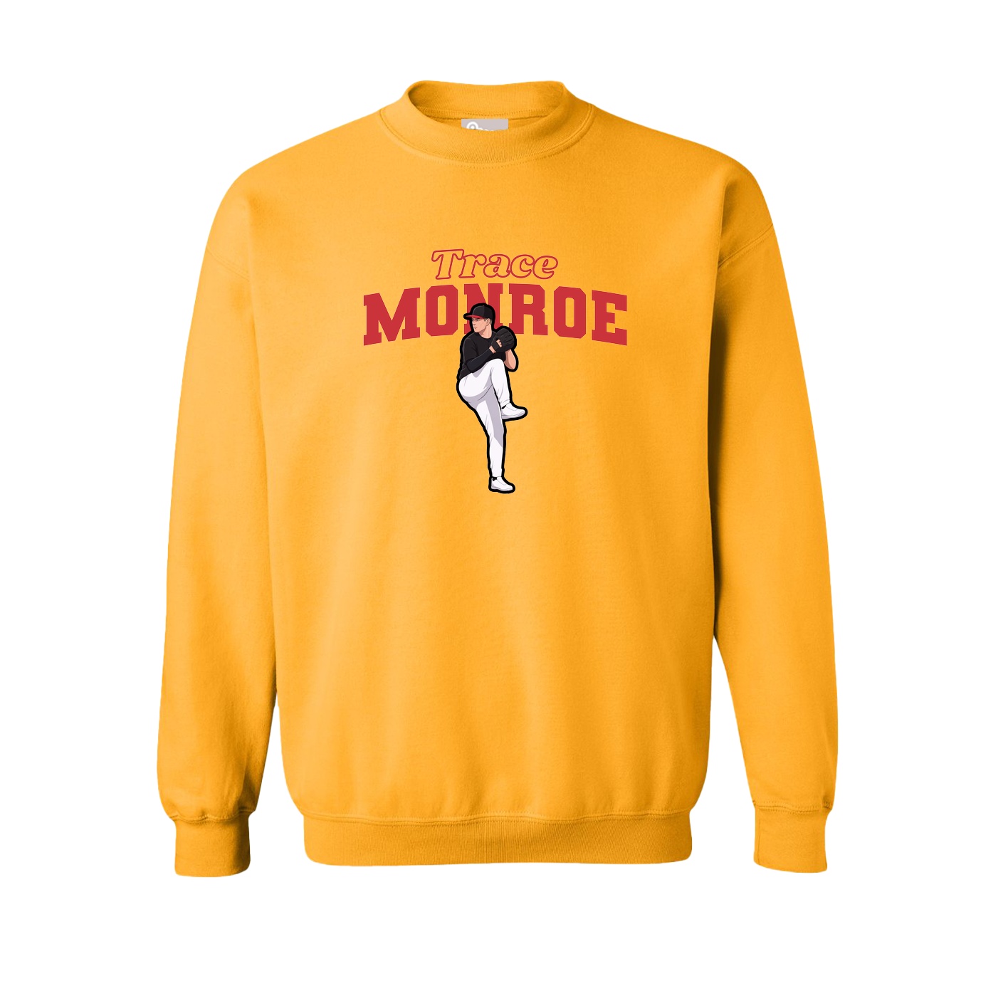 Fleece Crew — Name Arch in Gold