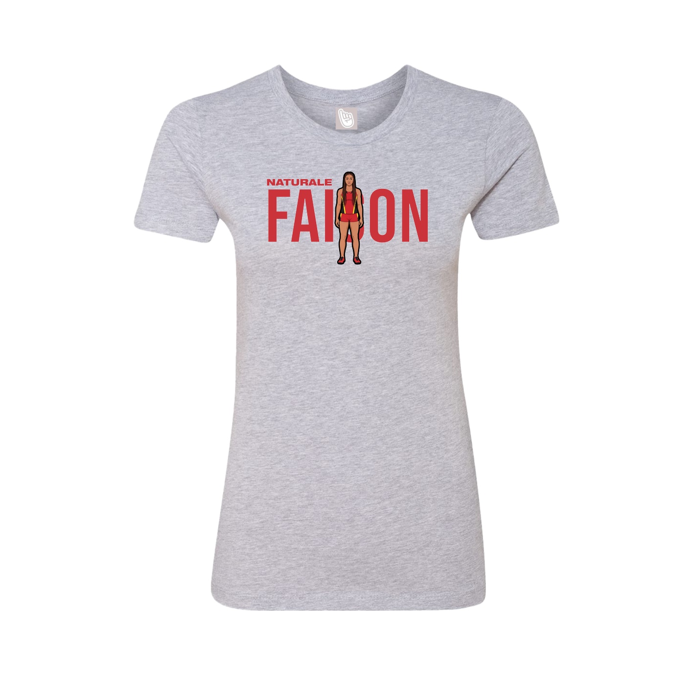 Fitted Women's Tee — Player Name in Grey