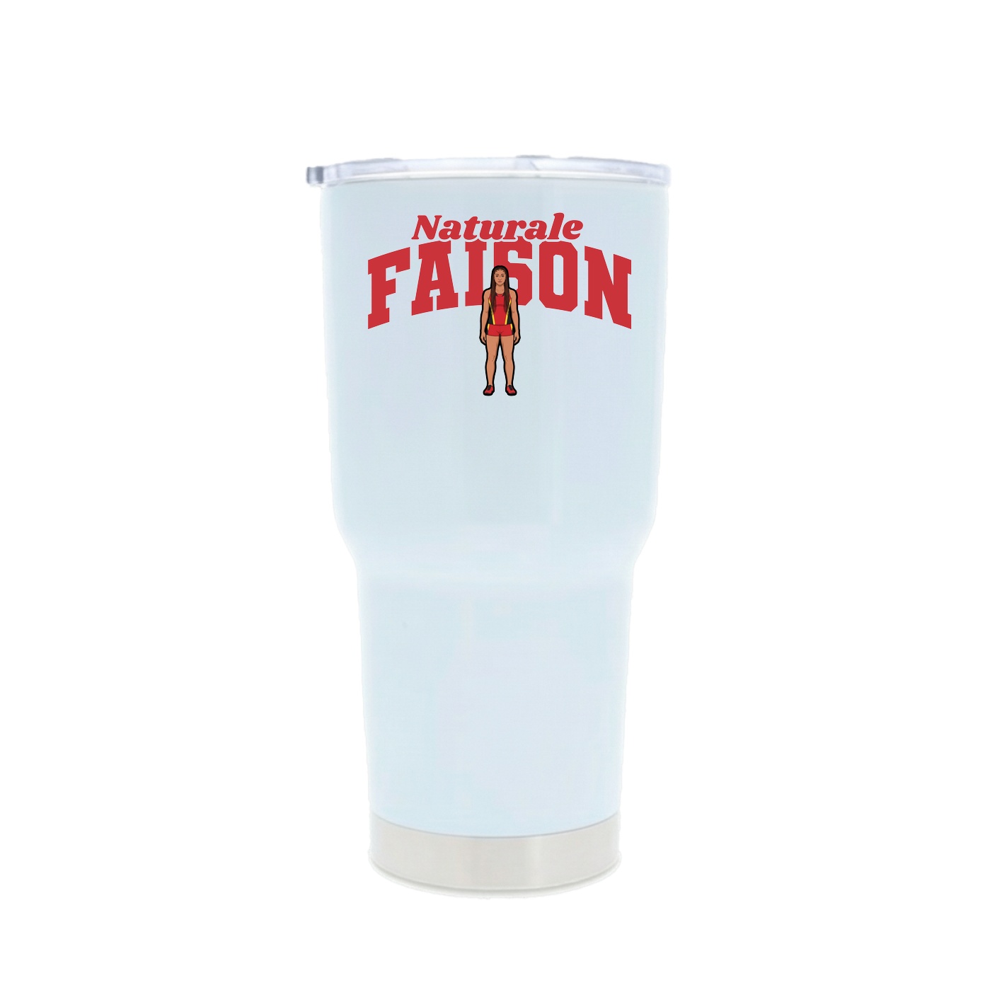 30oz Stainless Steel Tumbler — Signature Arch in White