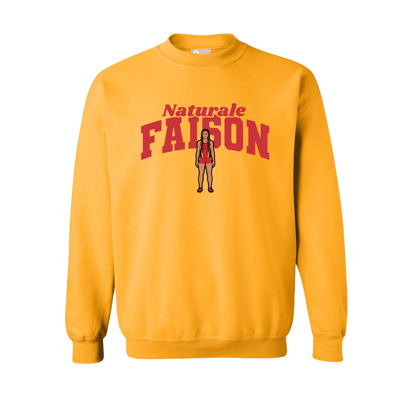Fleece Crew — Signature Arch in Gold