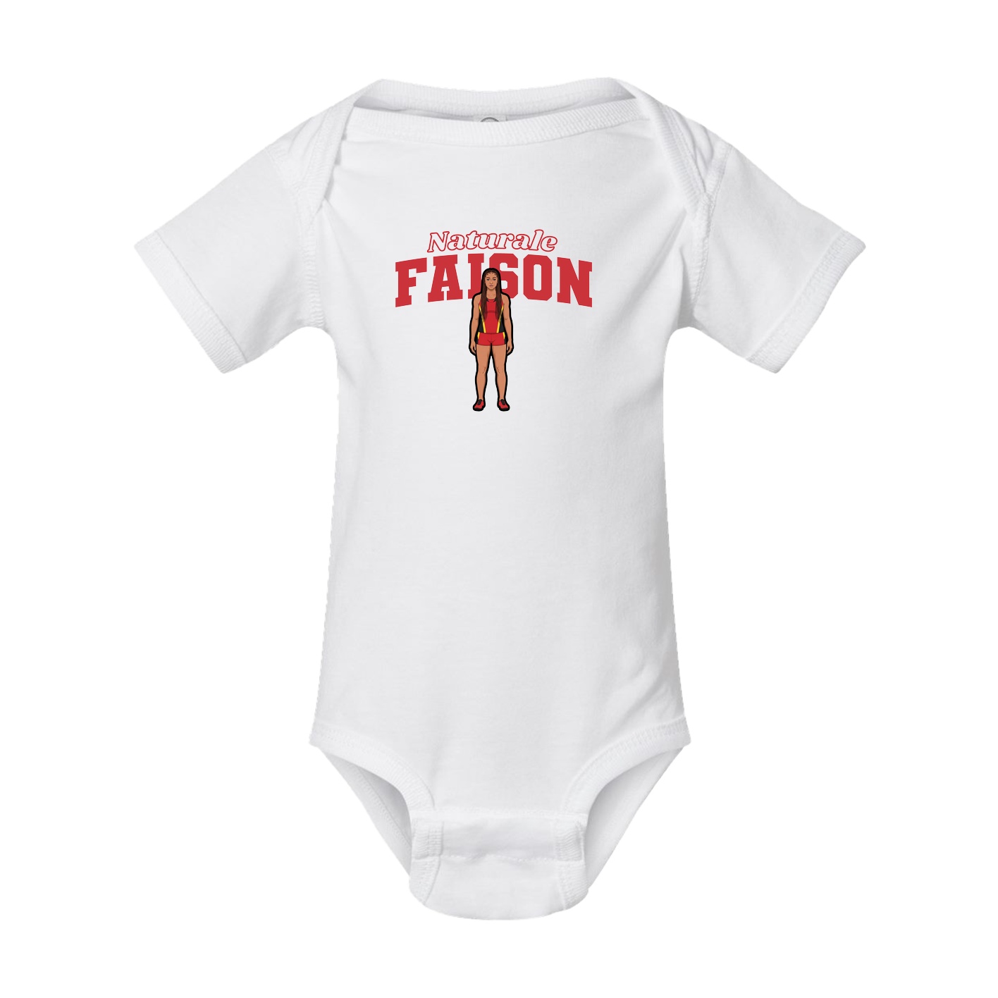 Baby Onesie — Name Arch in White