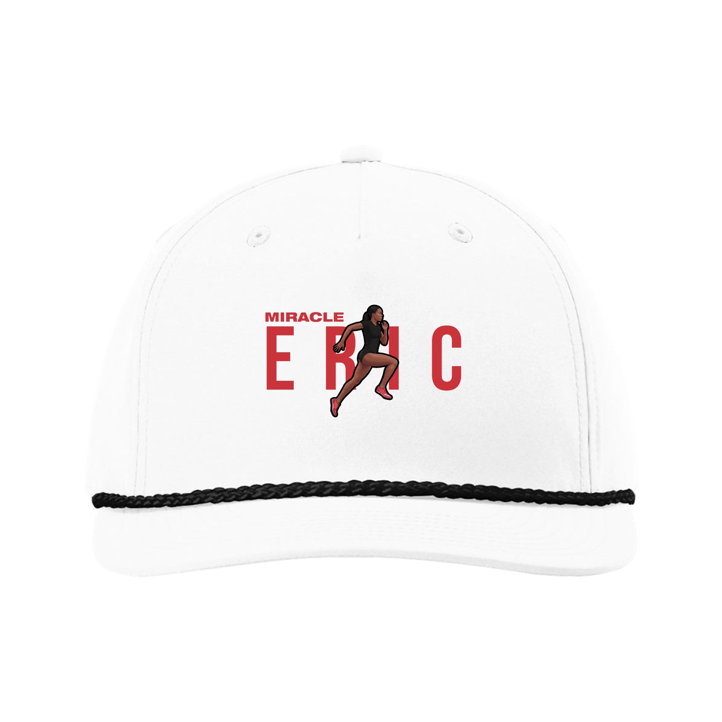 Five-Panel Classic Rope Cap — Player Name in White