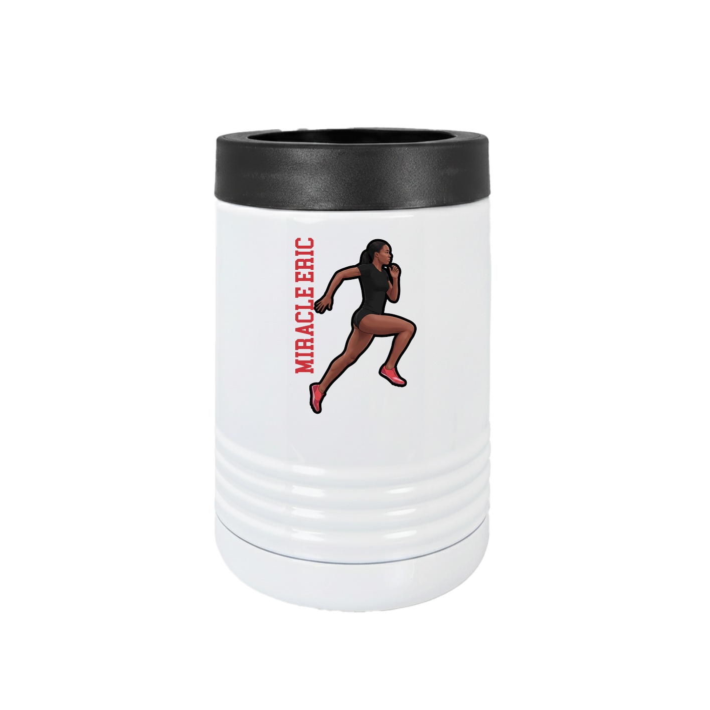 Beverage Holder — Name Vertical in White