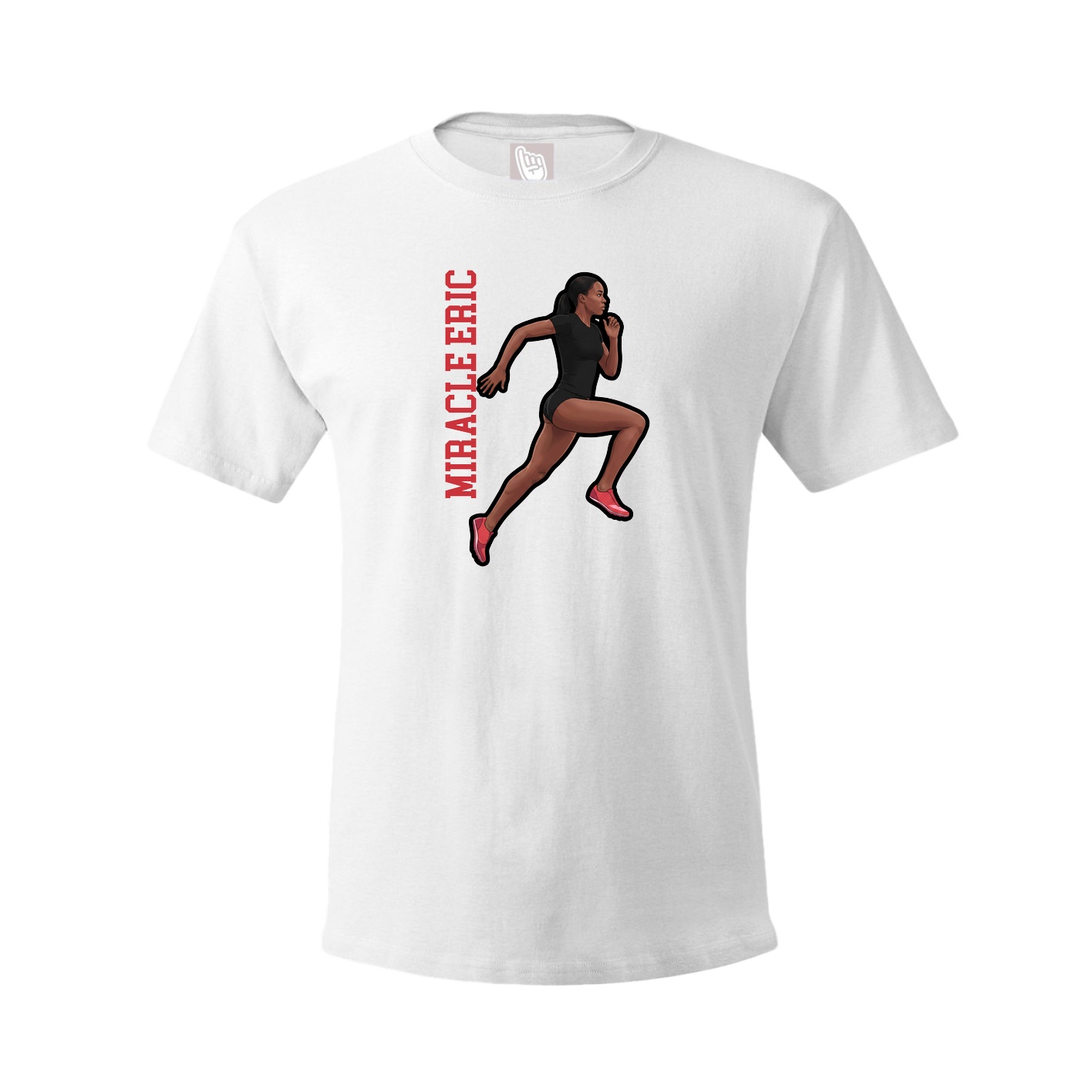 Tee — Name Vertical in White