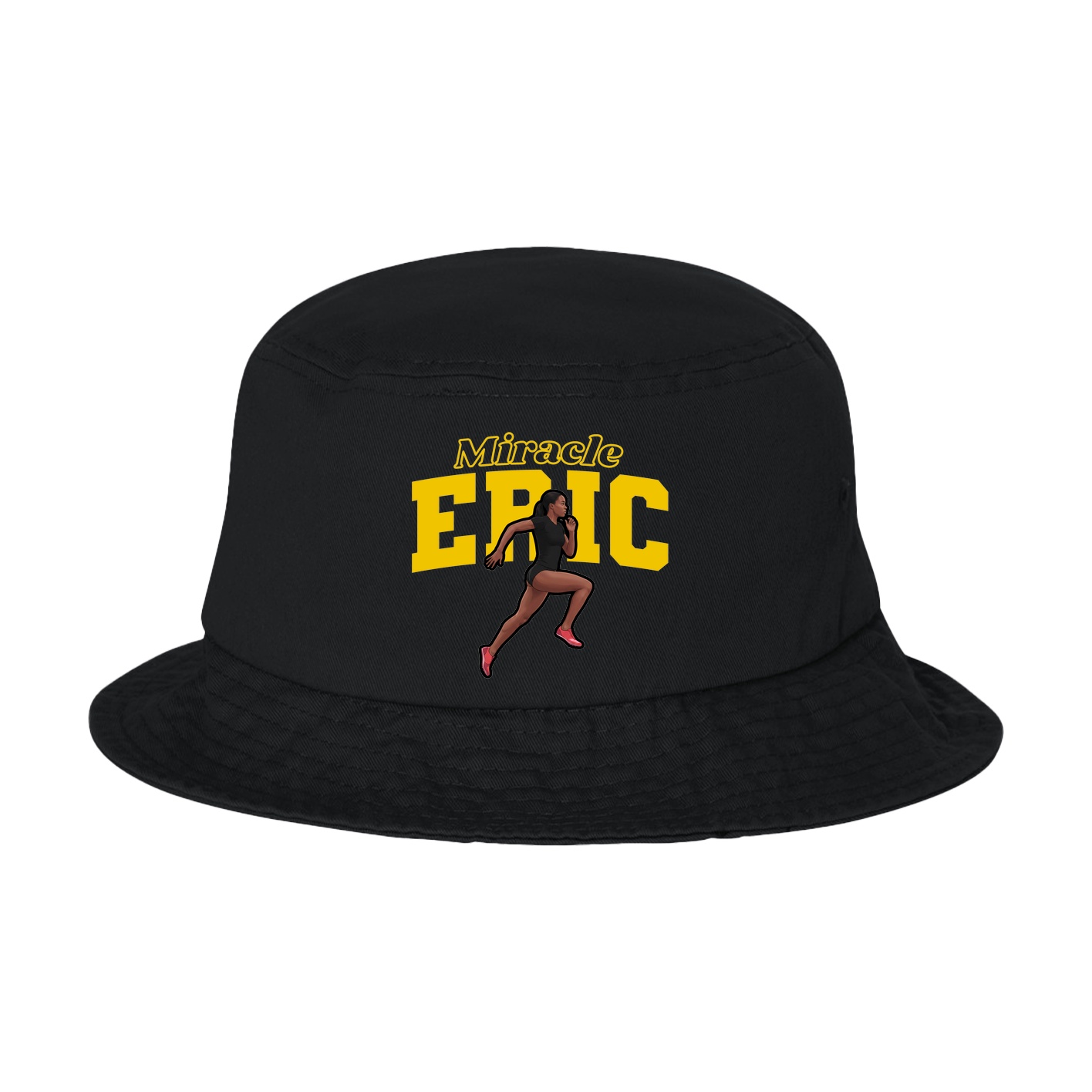 Bucket Cap — Name Arch in Black