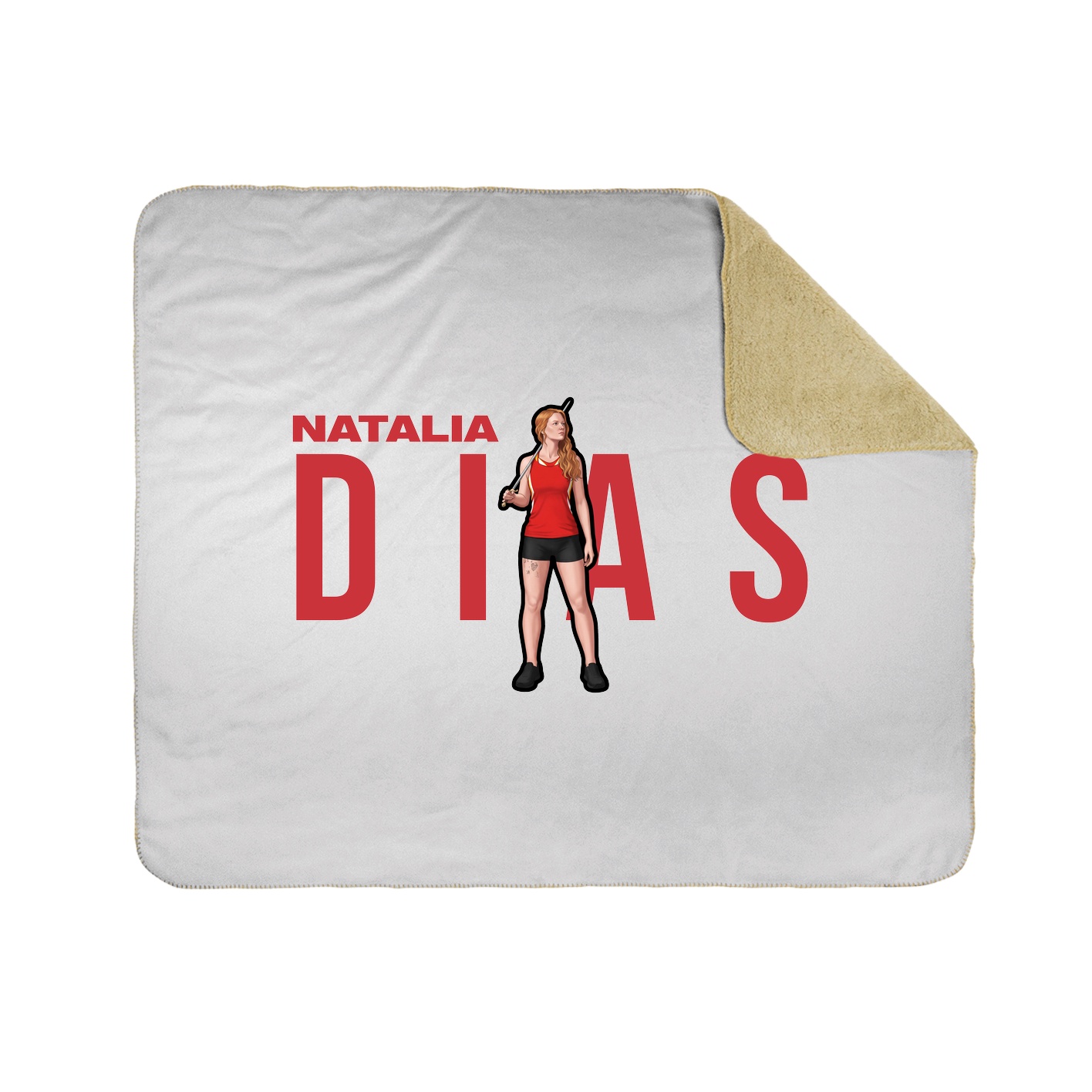 Throw Blanket — Player Name in White