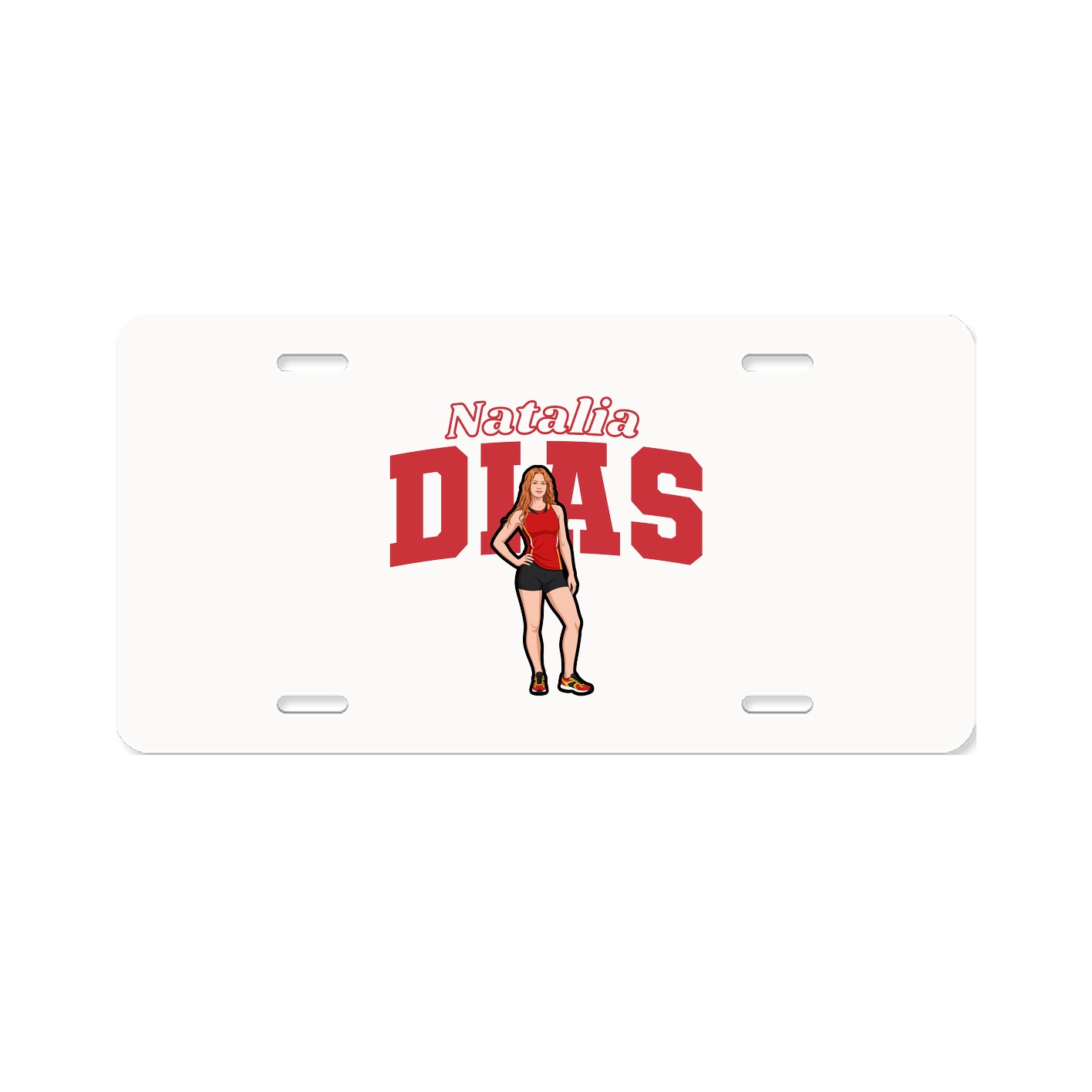 License Plate — Name Arch in Classic