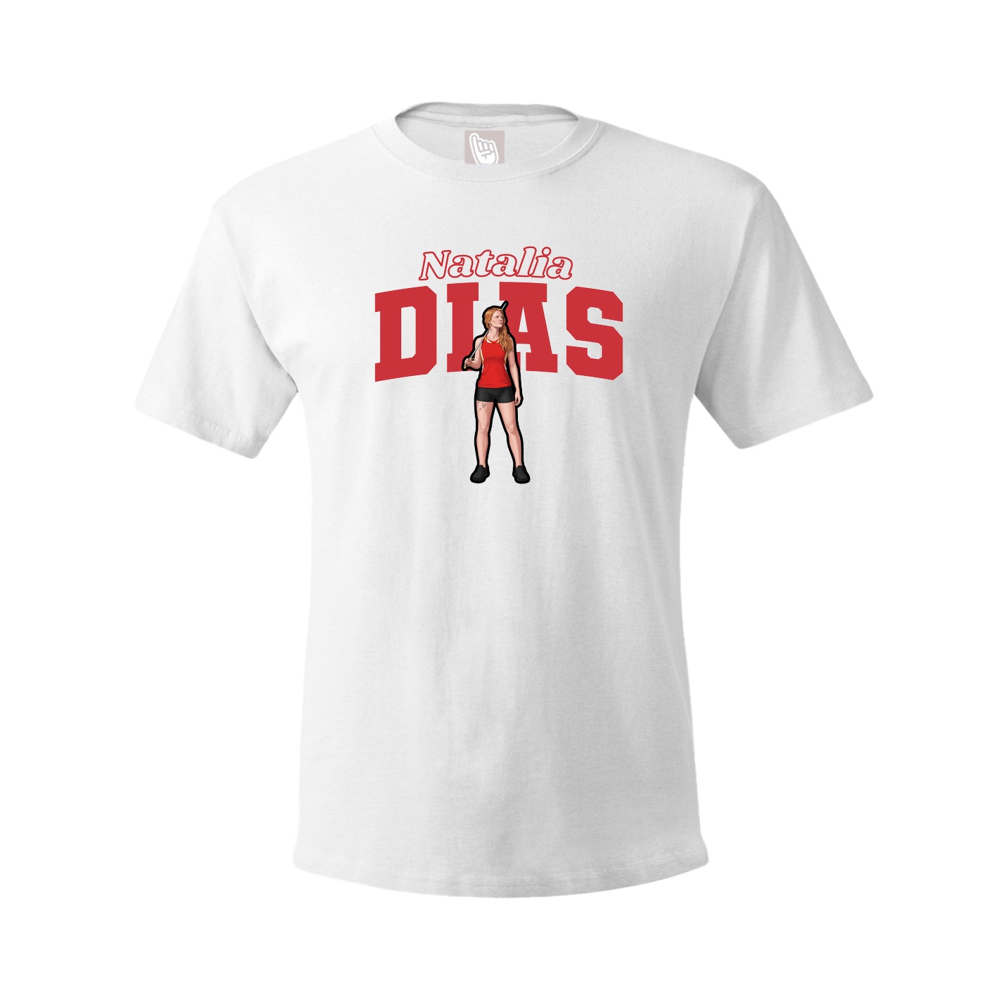 Youth Tee — Name Arch in White