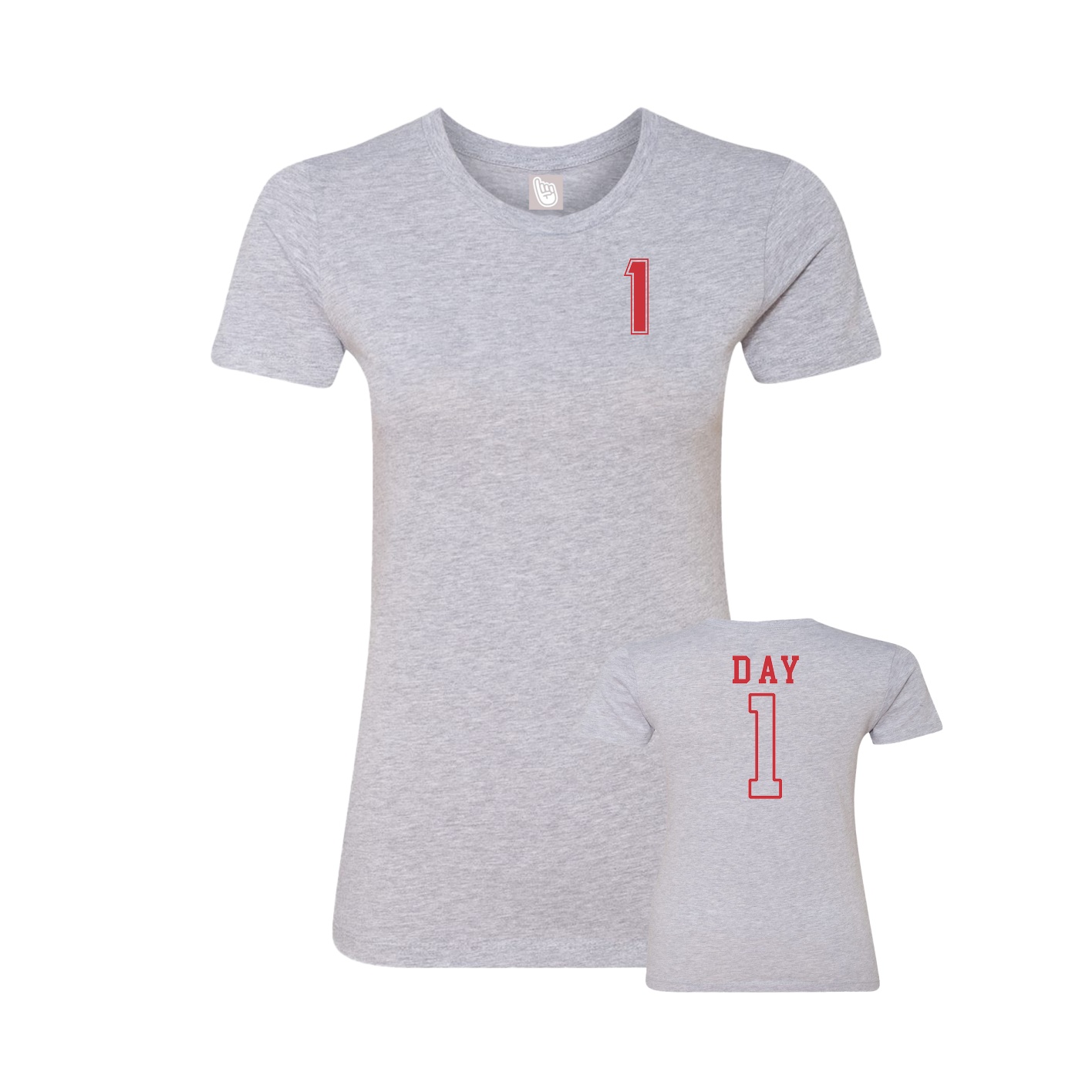 Womens Tee — Chest Back in Grey
