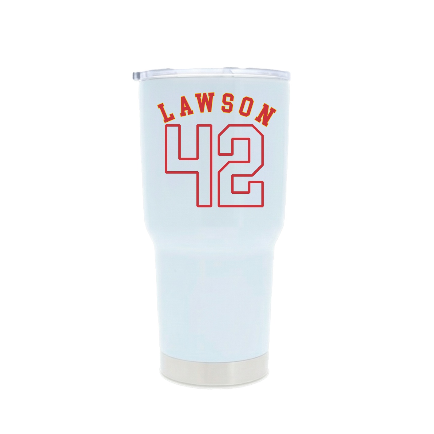 30oz Stainless Steel Tumbler — Shirsey Arch in White