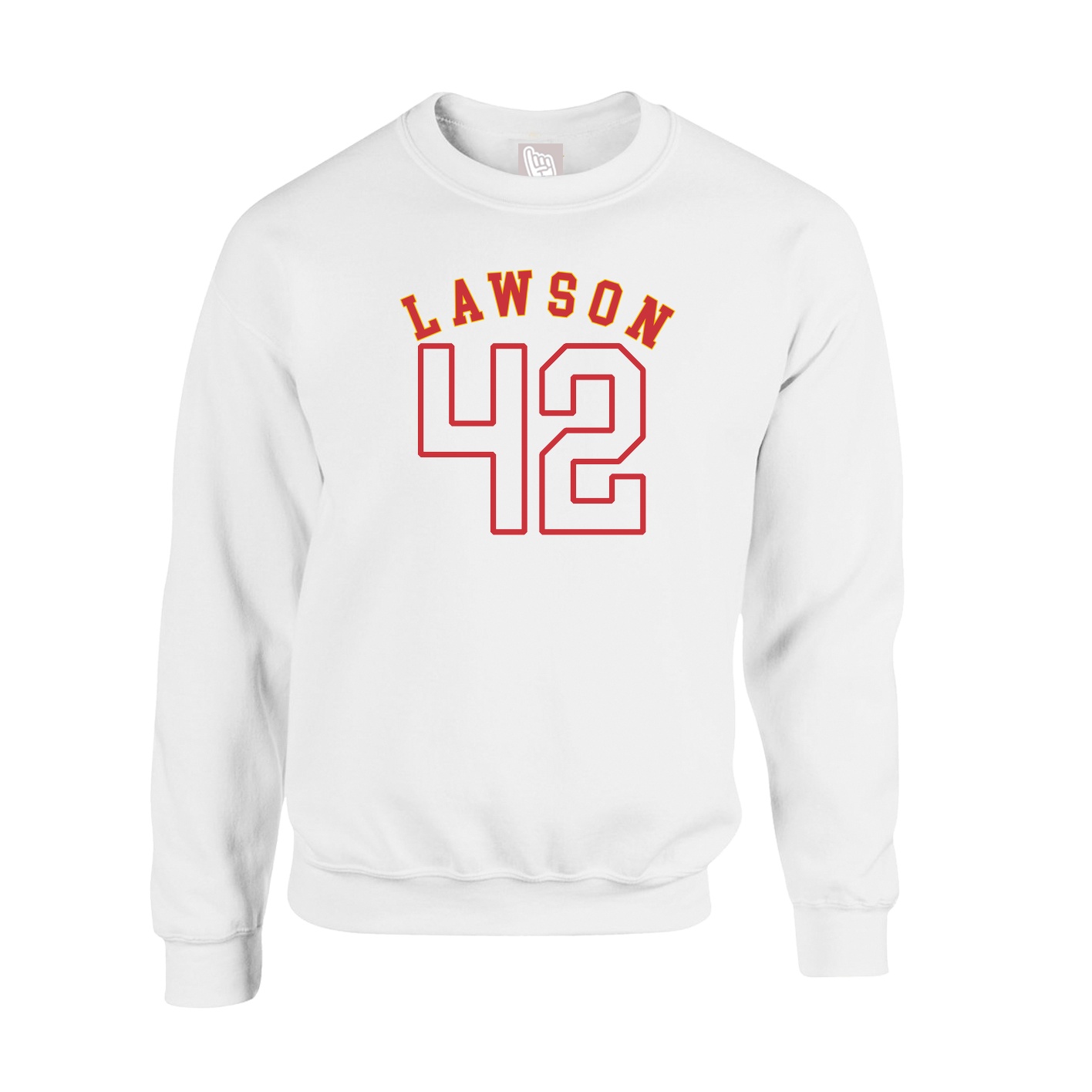 Fleece Crew — Shirsey Arch in White