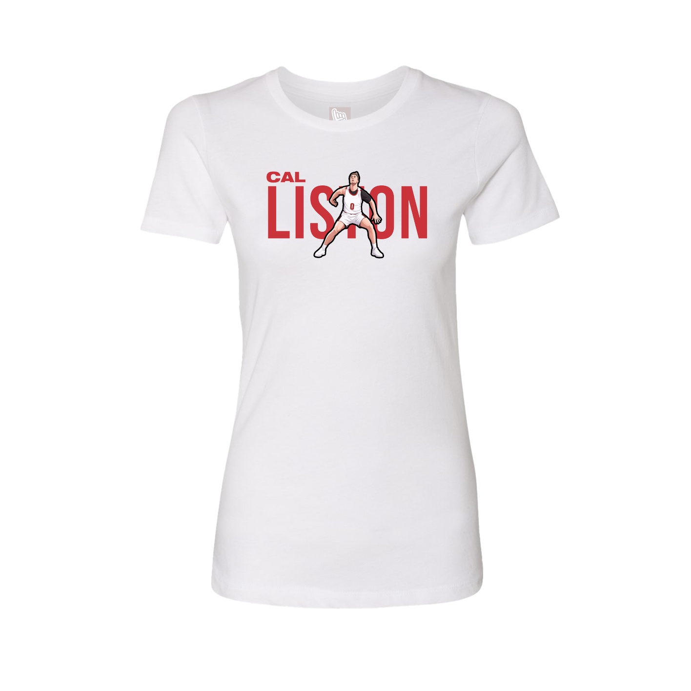 Fitted Women's Tee — Player Name in White