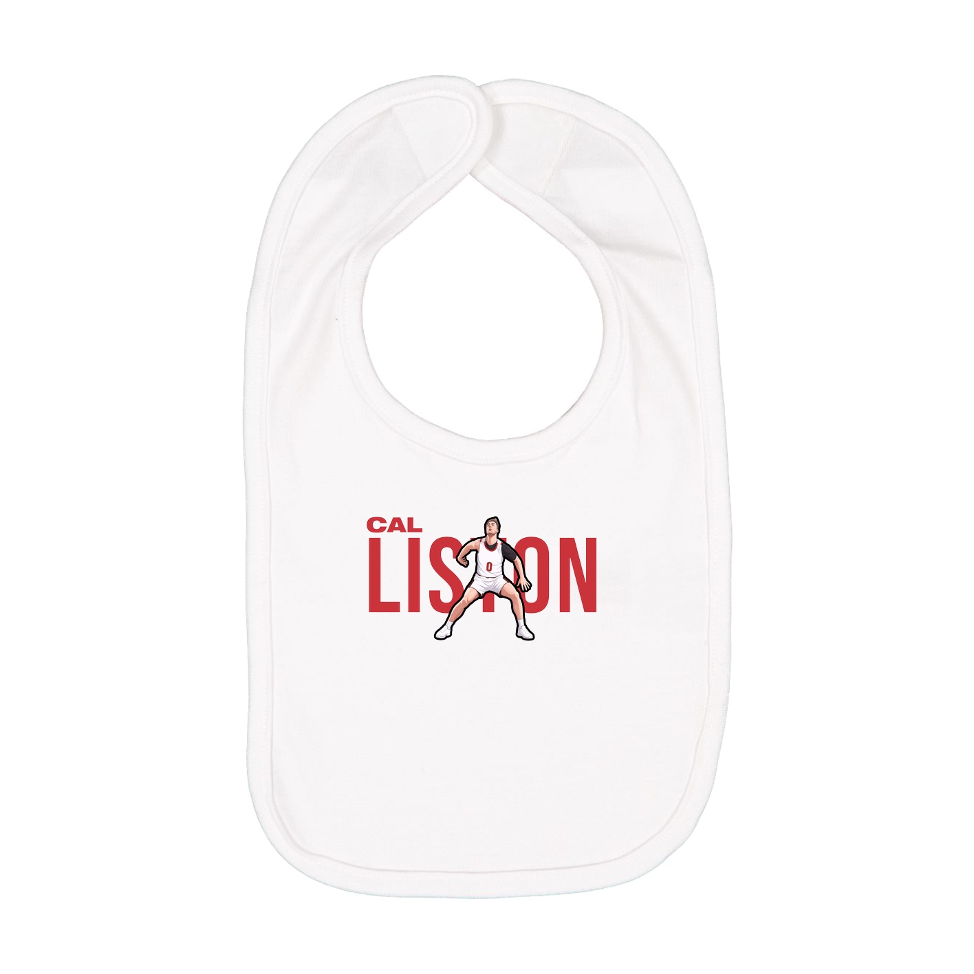 Infant Bib — Player Name in White