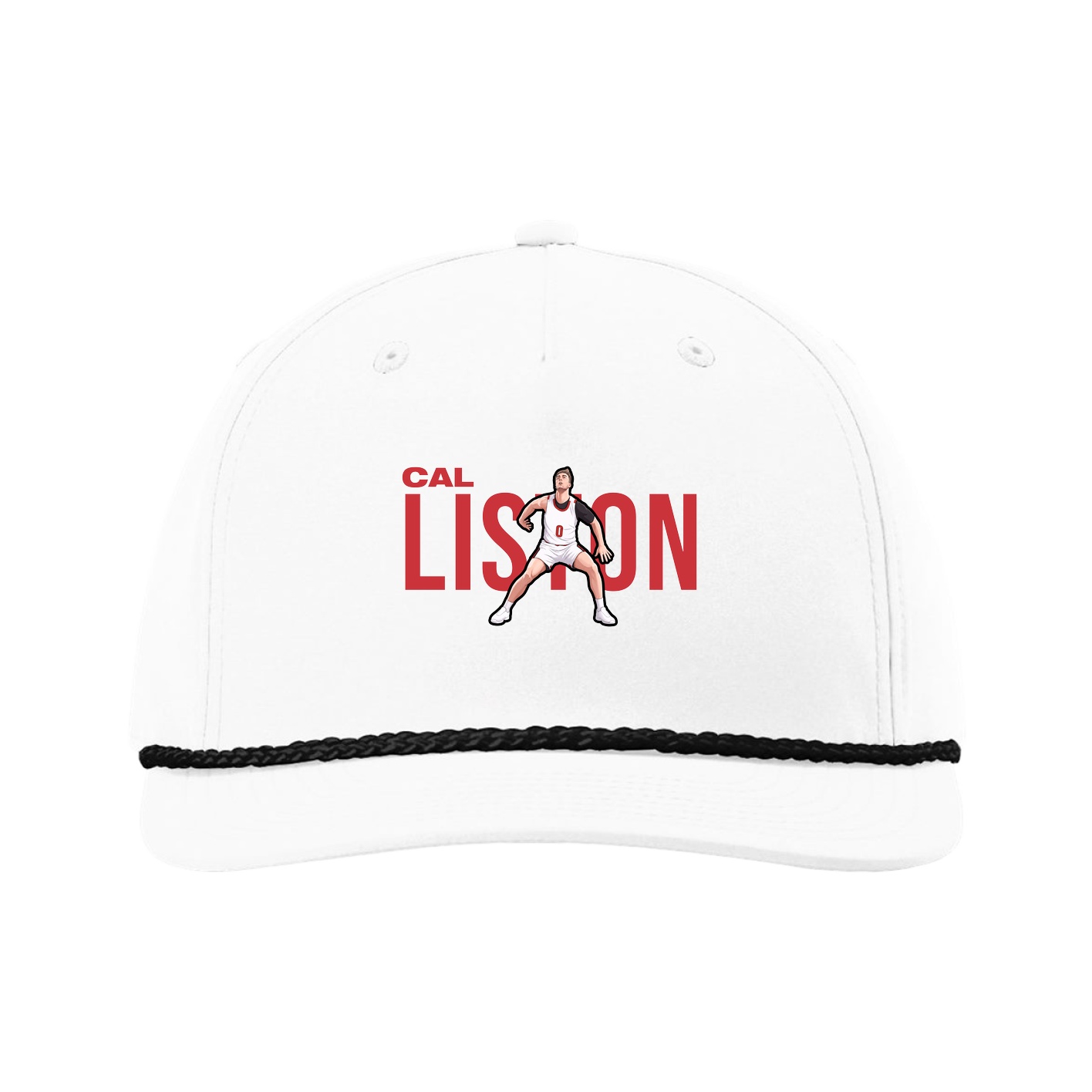 Five-Panel Classic Rope Cap — Player Name in White