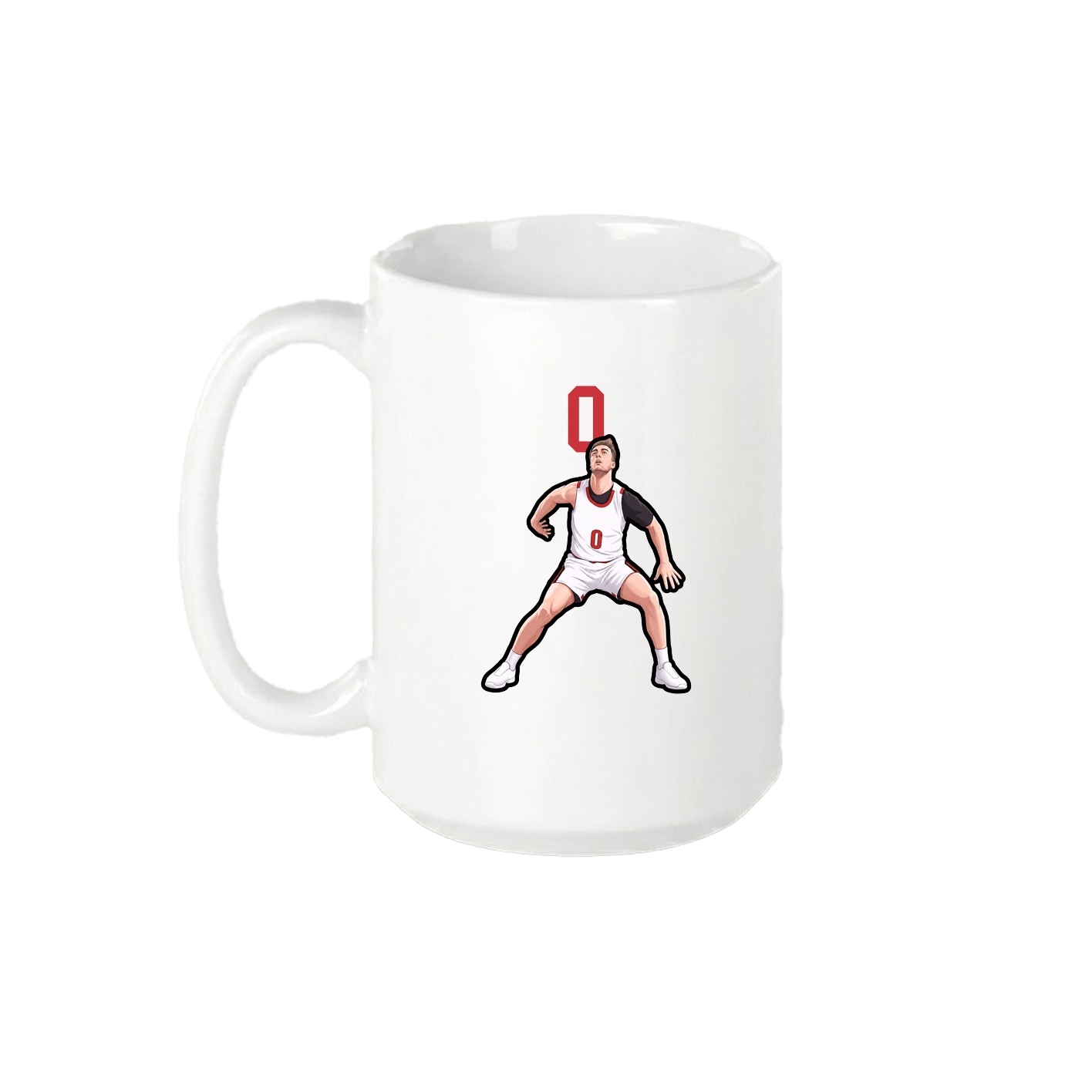 15oz Coffee Mug — Number Top in White