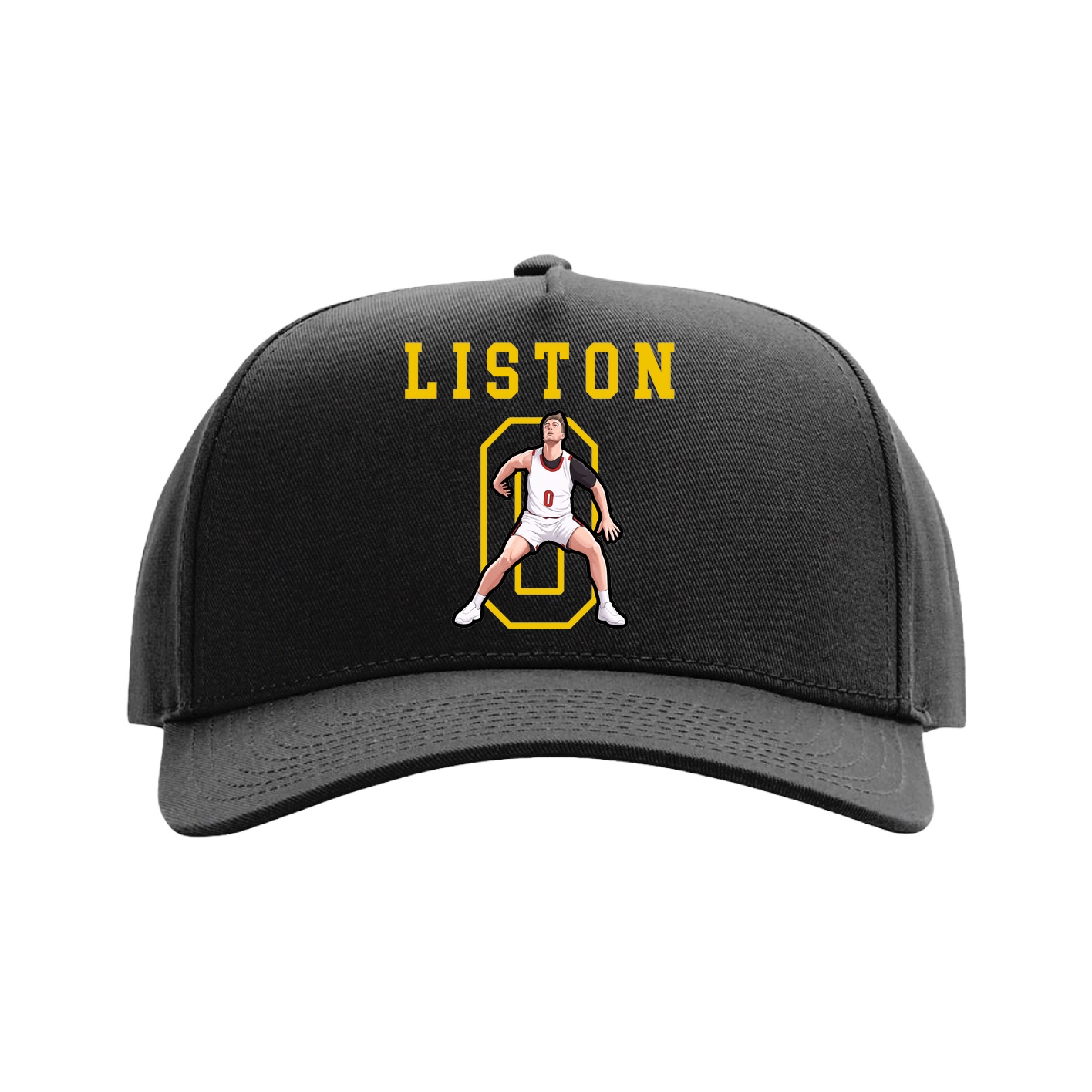 Full Fabric Five-Panel Champ Cap — Shirsey in Black