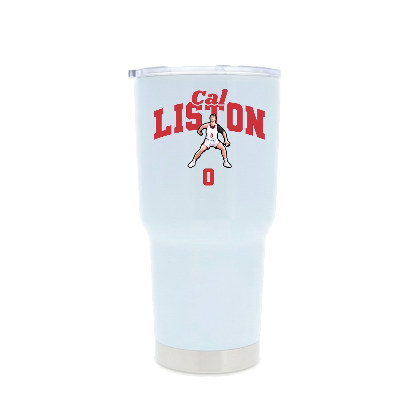 30oz Stainless Steel Tumbler — Signature Arch in White