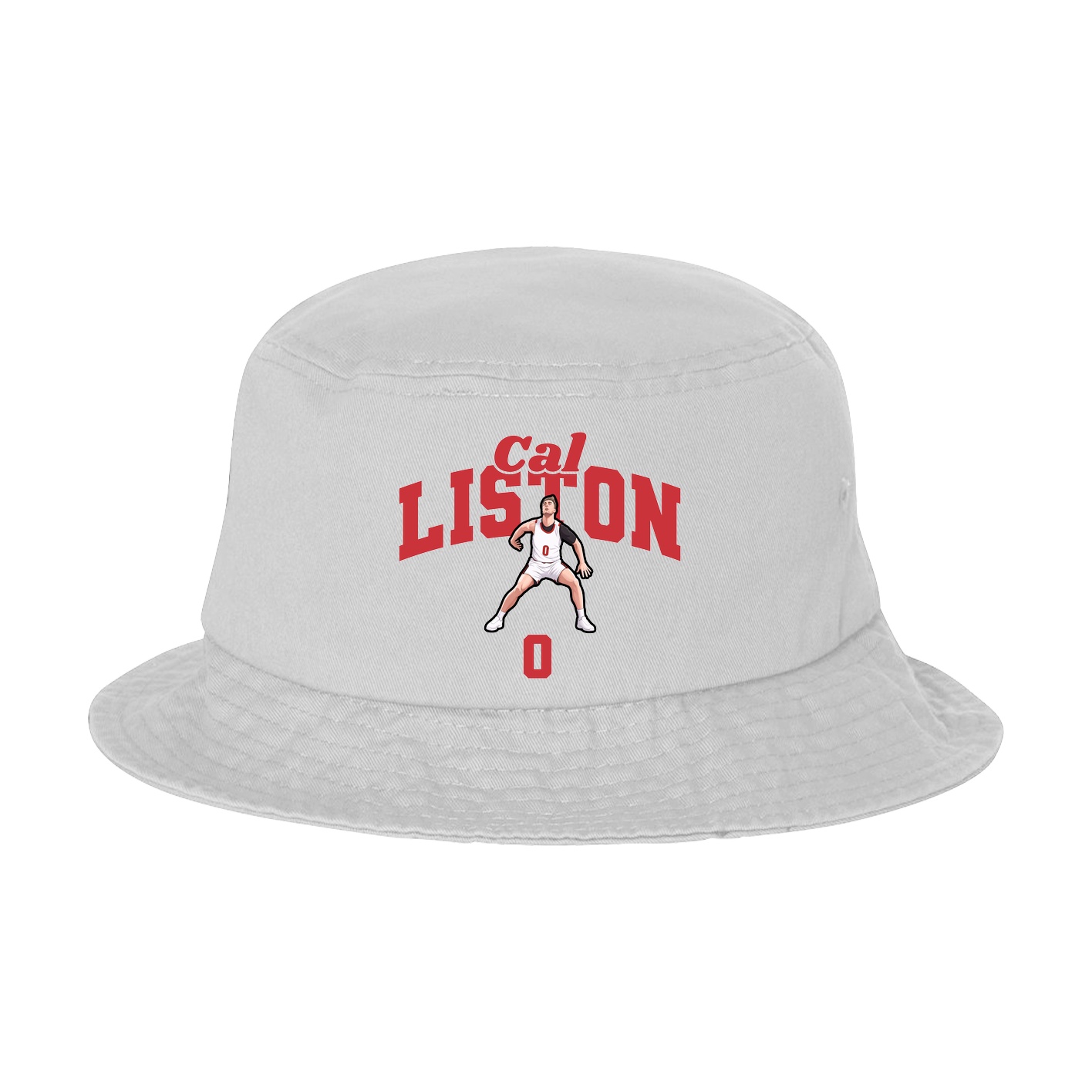 Bucket Cap — Signature Arch in White