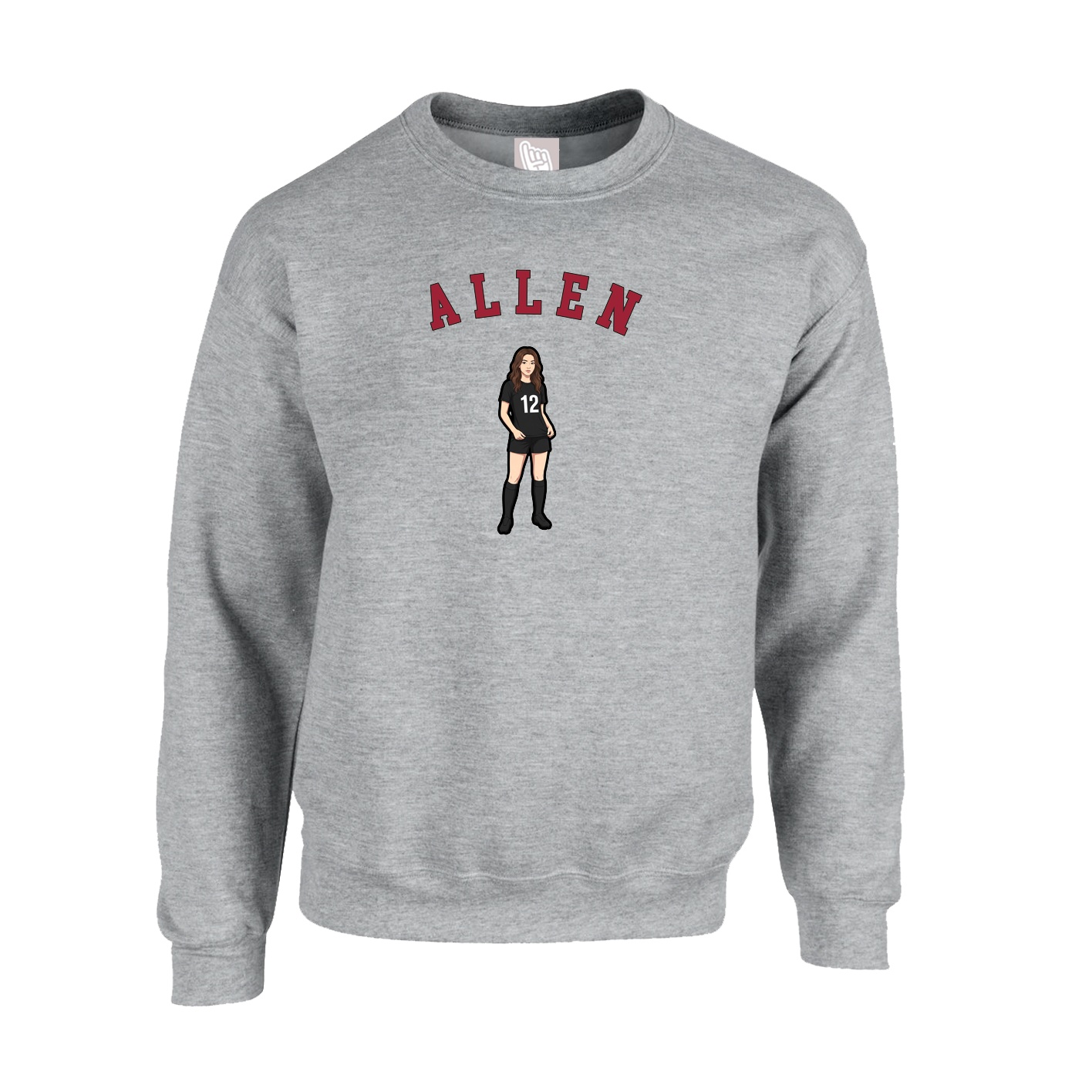 Fleece Crew — Shirsey Arch in Grey