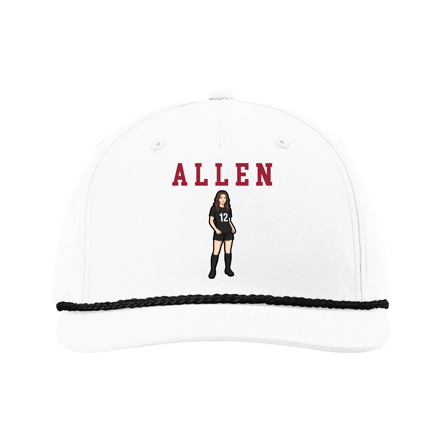 Five-Panel Classic Rope Cap — Shirsey in White