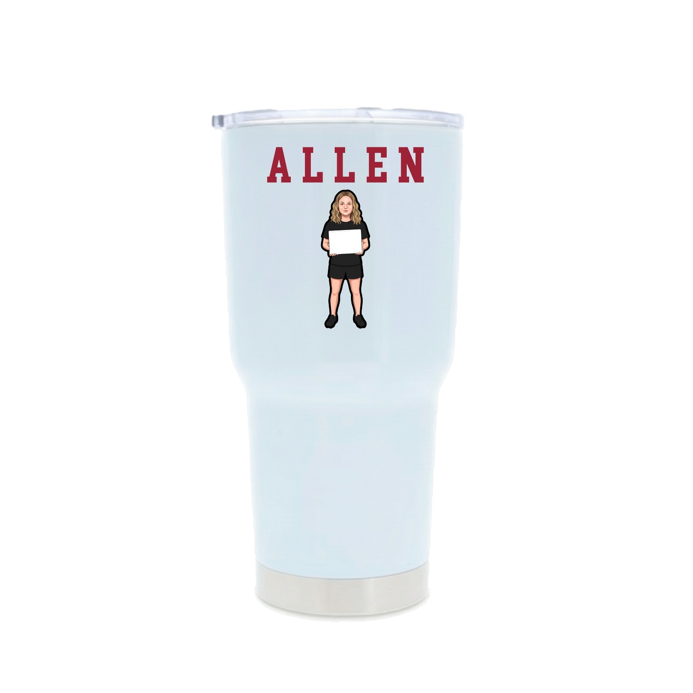 30oz Stainless Steel Tumbler — Shirsey in White