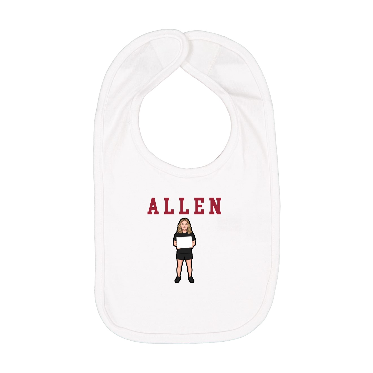 Infant Bib — Shirsey in White