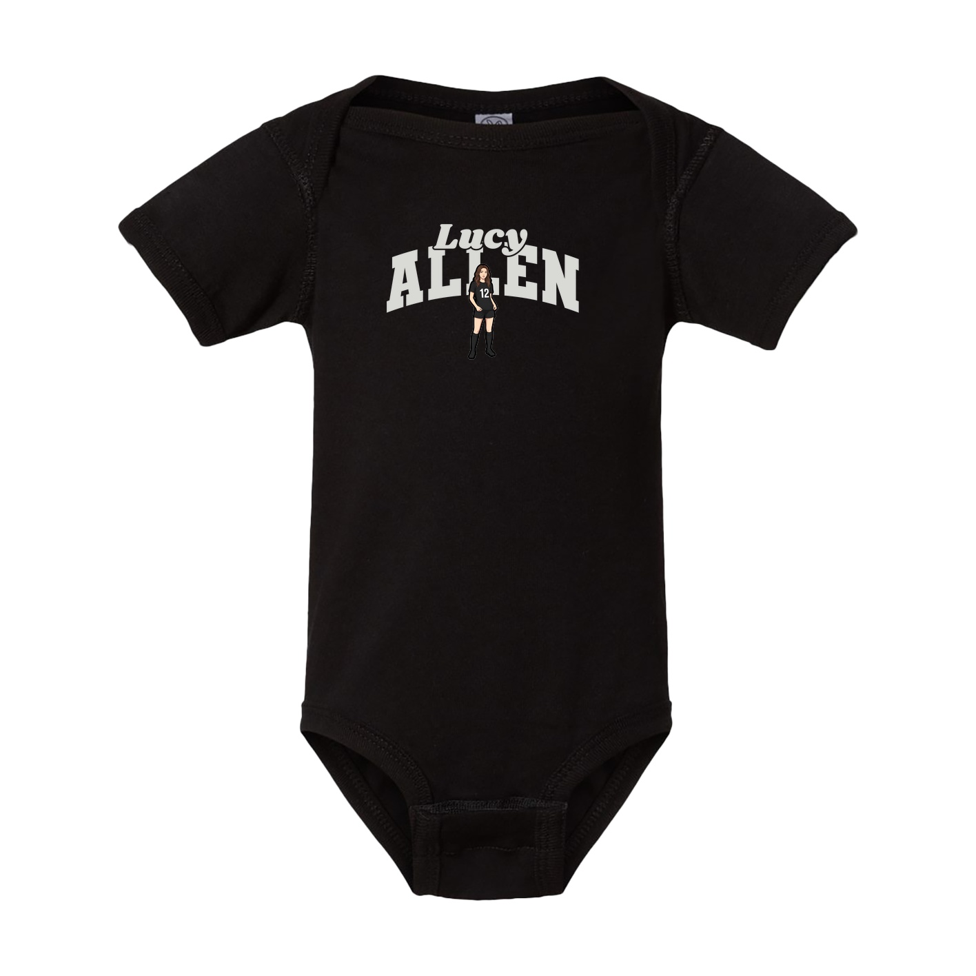 Baby Onesie — Signature Arch in Black