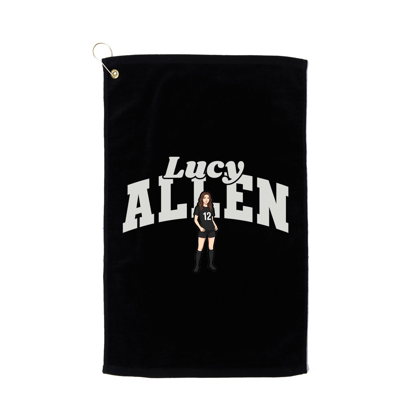 Golf Towel — Signature Arch in Black