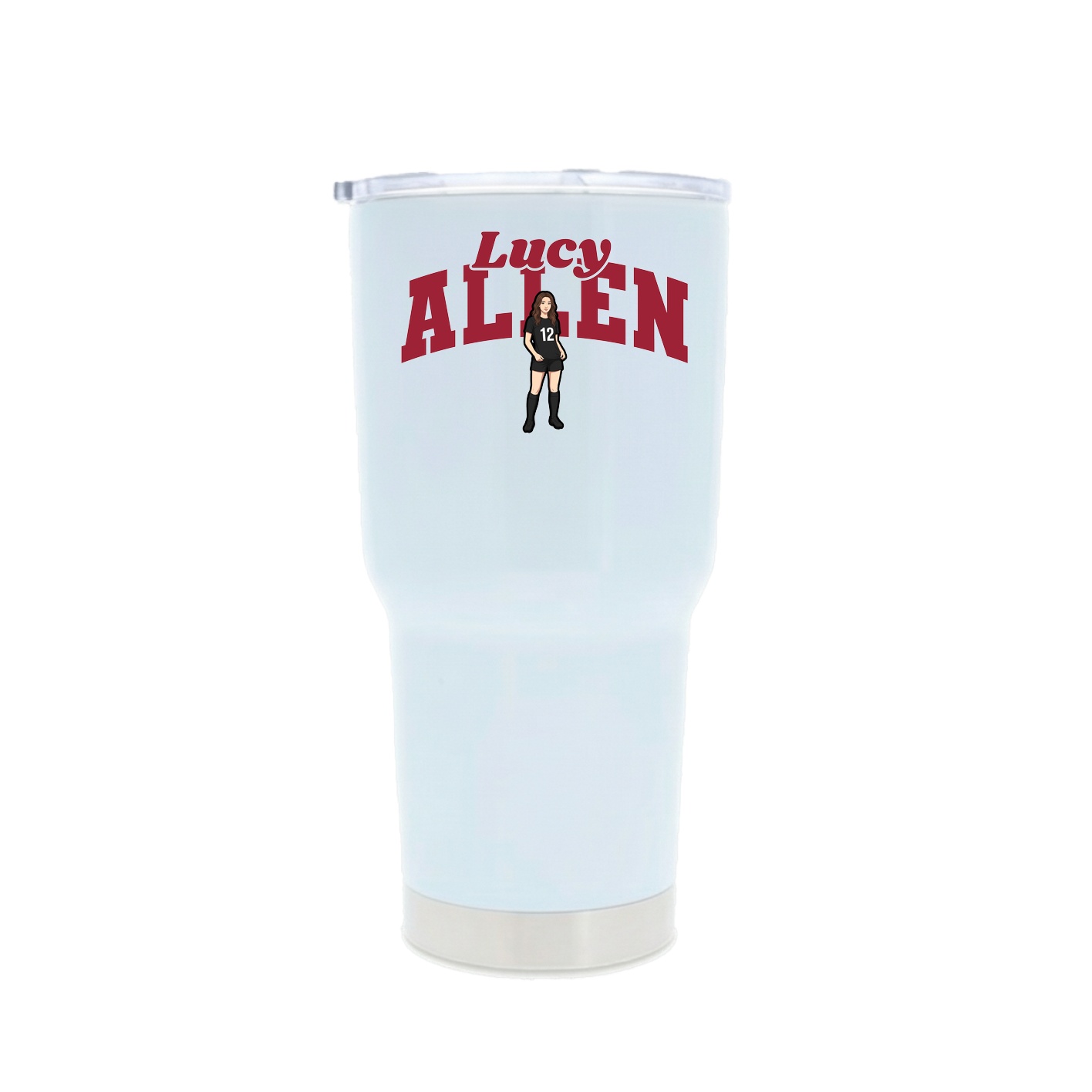 30oz Stainless Steel Tumbler — Signature Arch in White