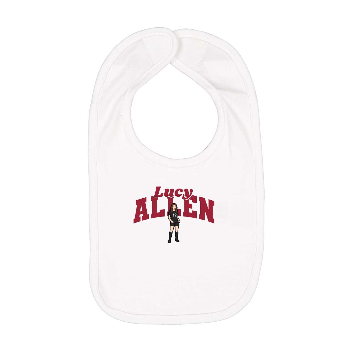 Infant Bib — Signature Arch in White