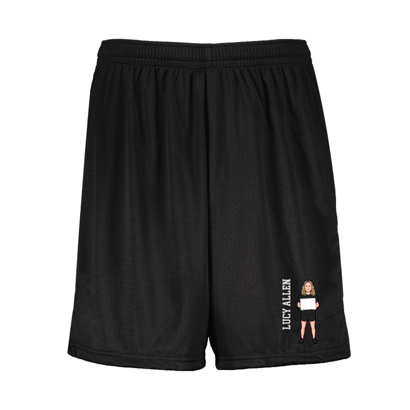 Shorts — Name Vertical in Black