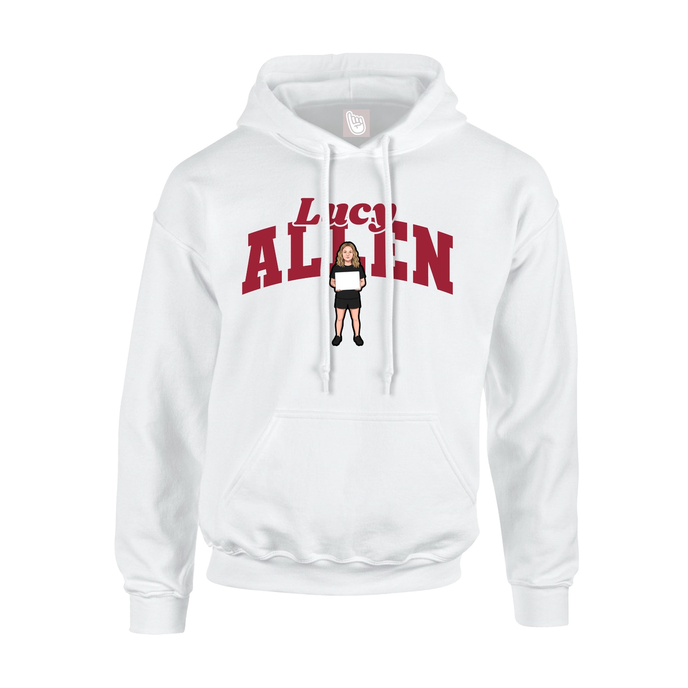 Hoodie — Signature Arch in White