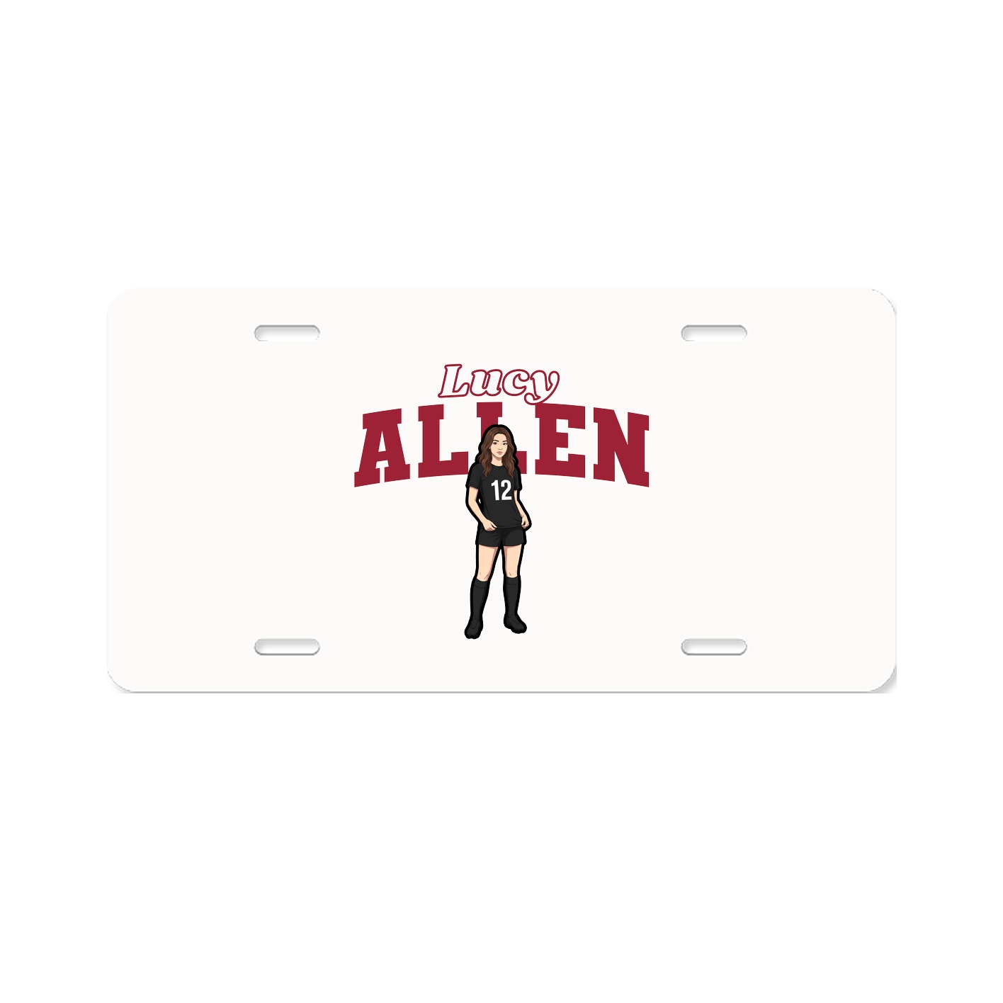 License Plate — Name Arch in Classic
