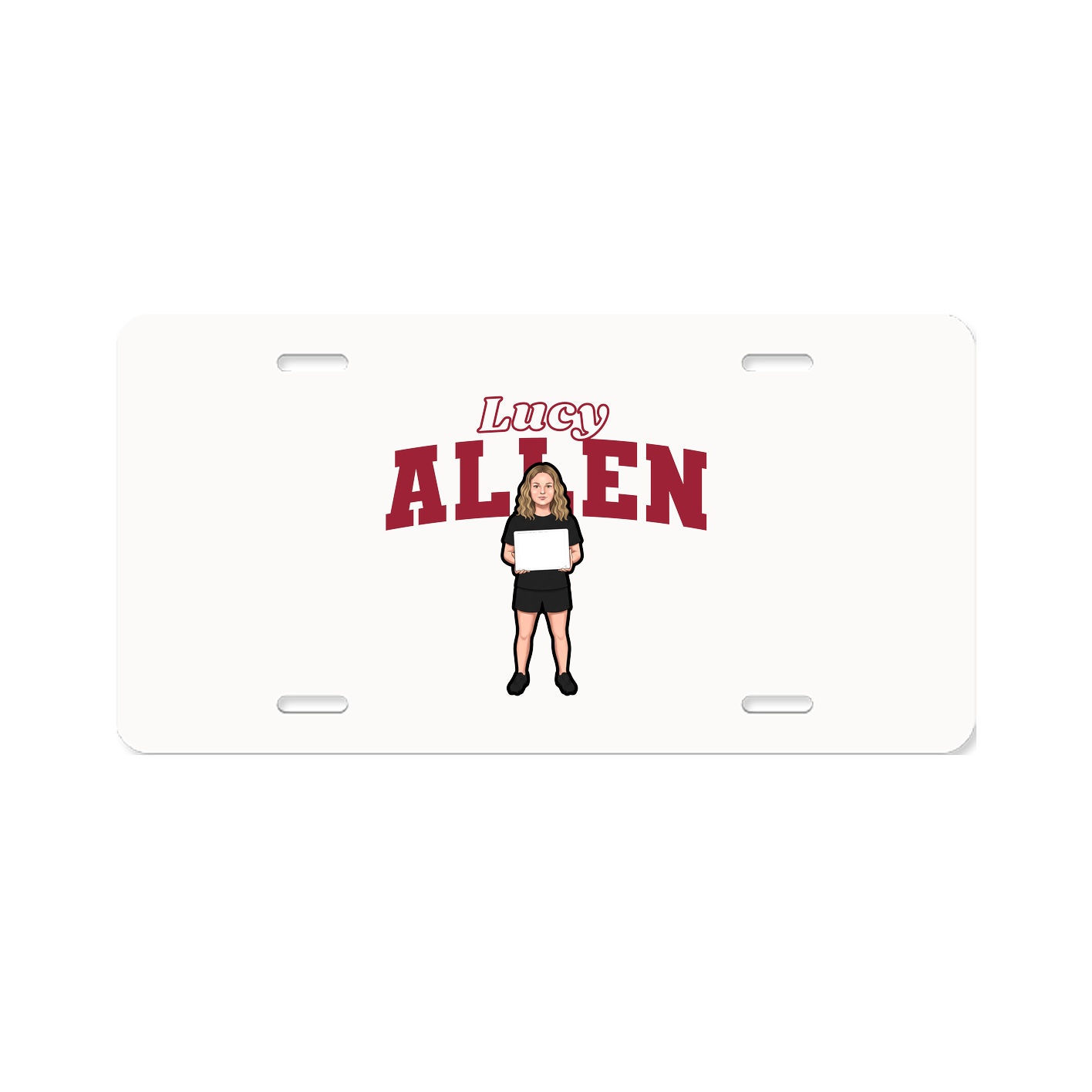 License Plate — Name Arch in Classic