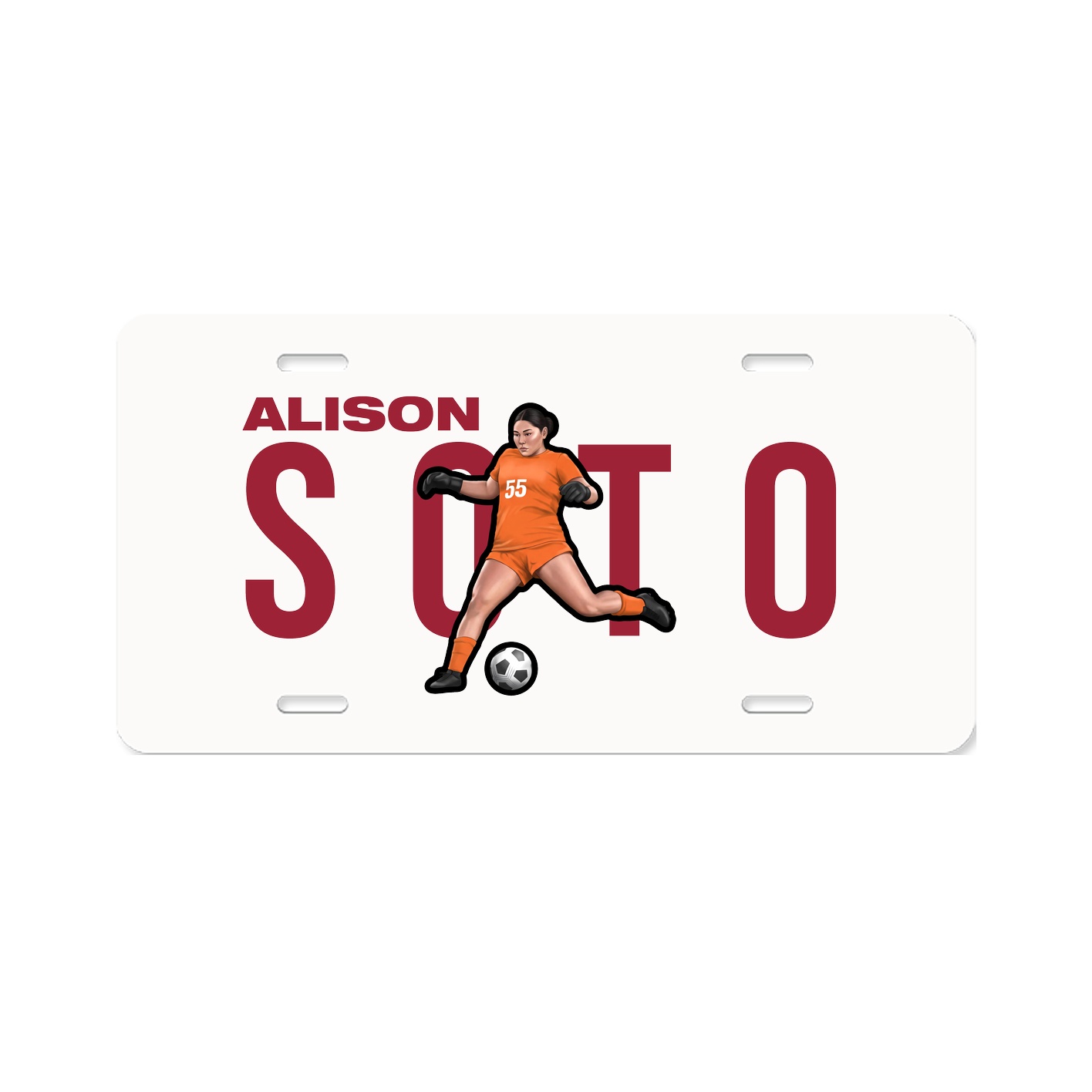License Plate — Player Name in Classic