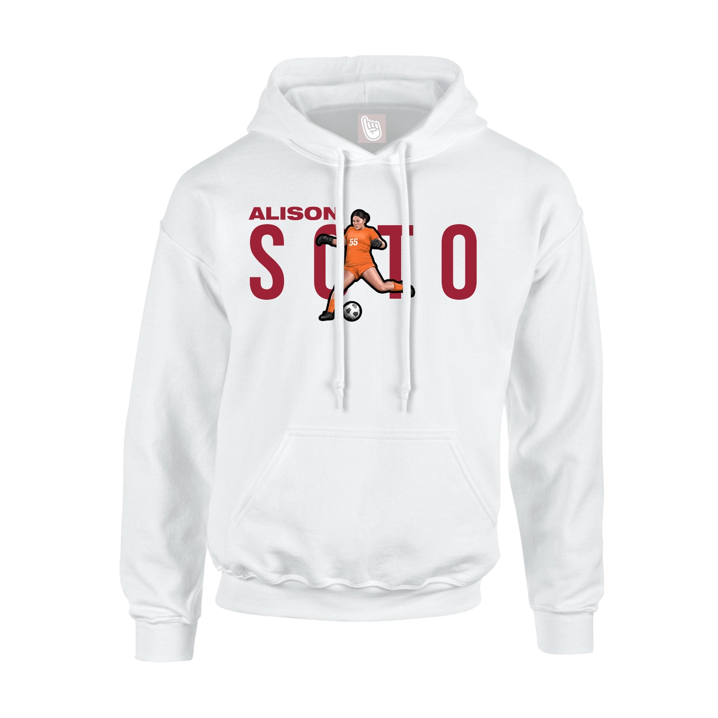 Hoodie — Player Name in White