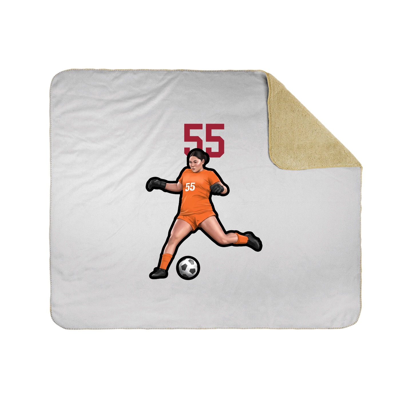 Throw Blanket — Number Top in White