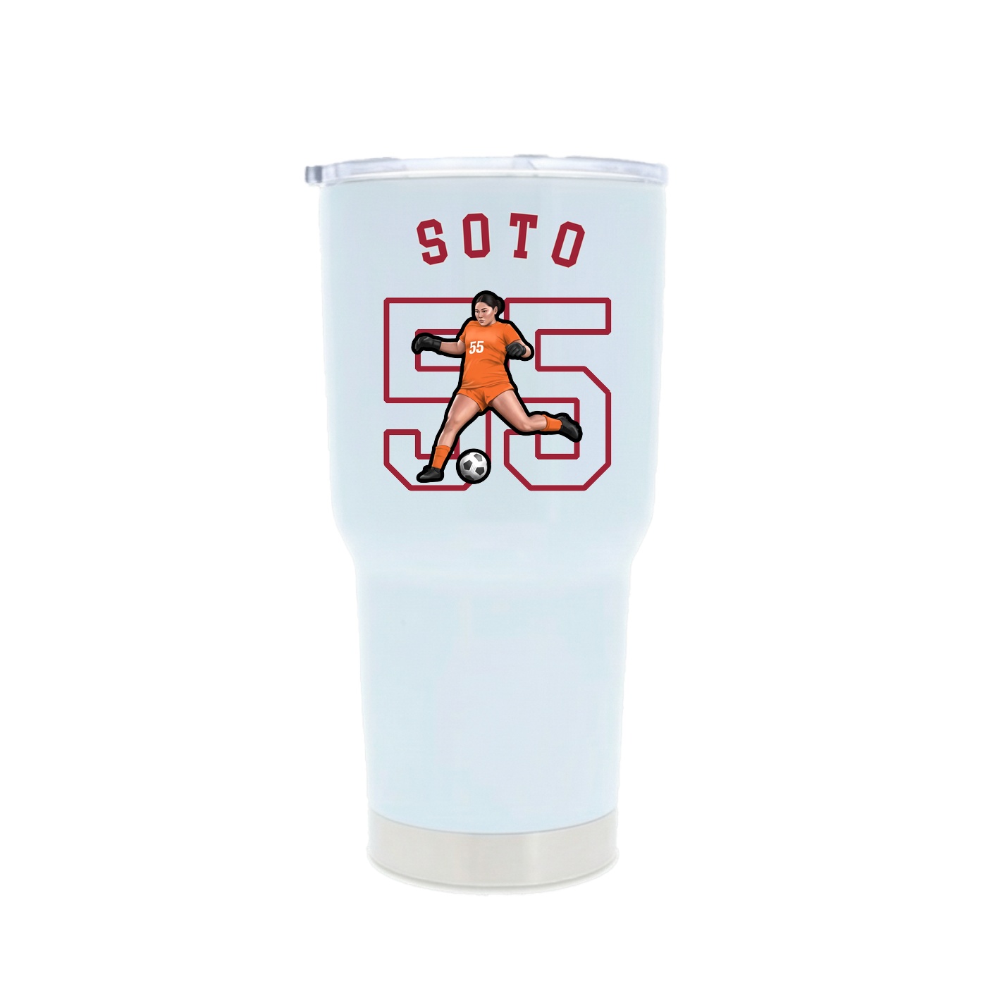 30oz Stainless Steel Tumbler — Shirsey Arch in White