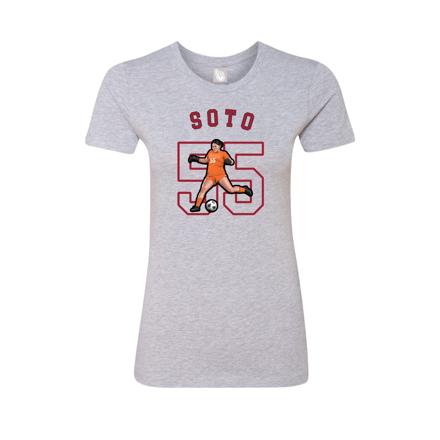 Fitted Women's Tee — Shirsey Arch in Grey