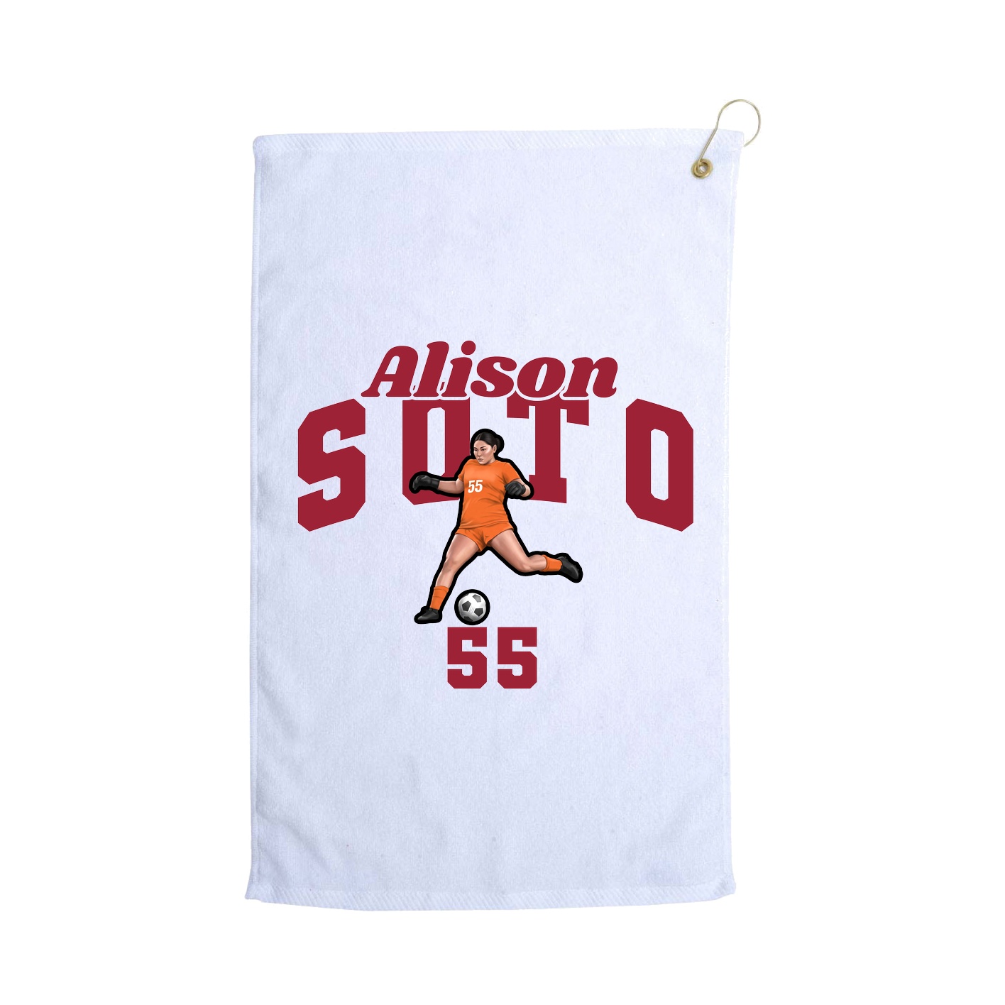 Golf Towel — Signature Arch in White
