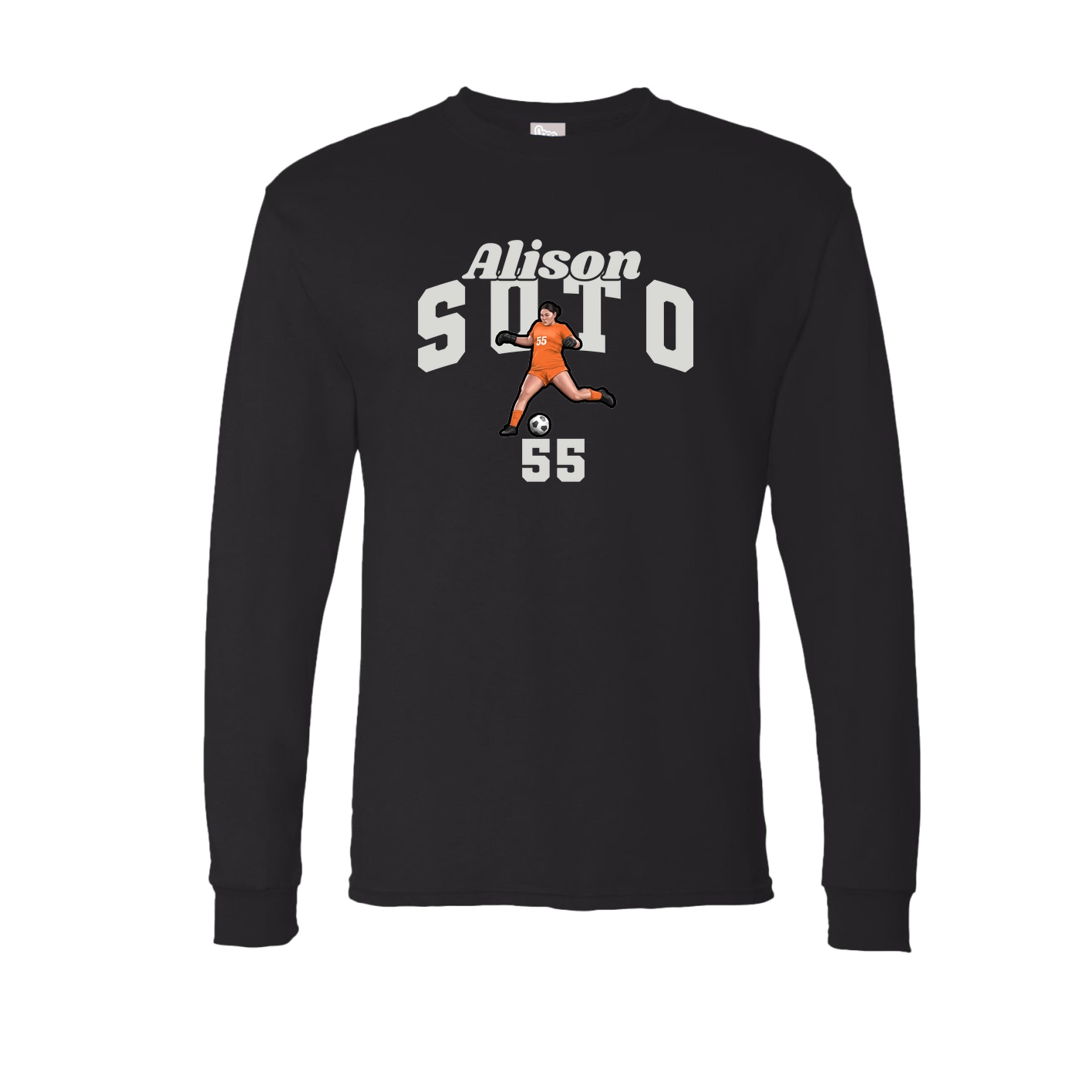 Long Sleeve Tee — Signature Arch in Black