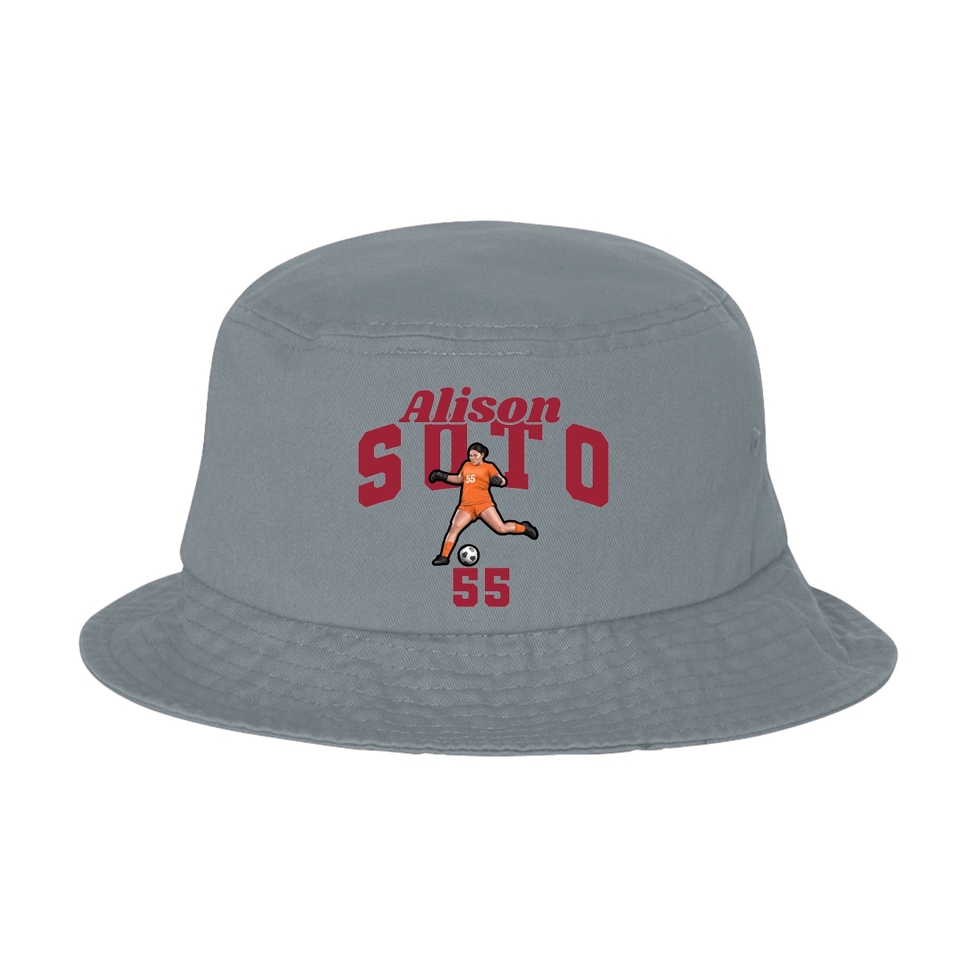 Bucket Cap — Signature Arch in Grey