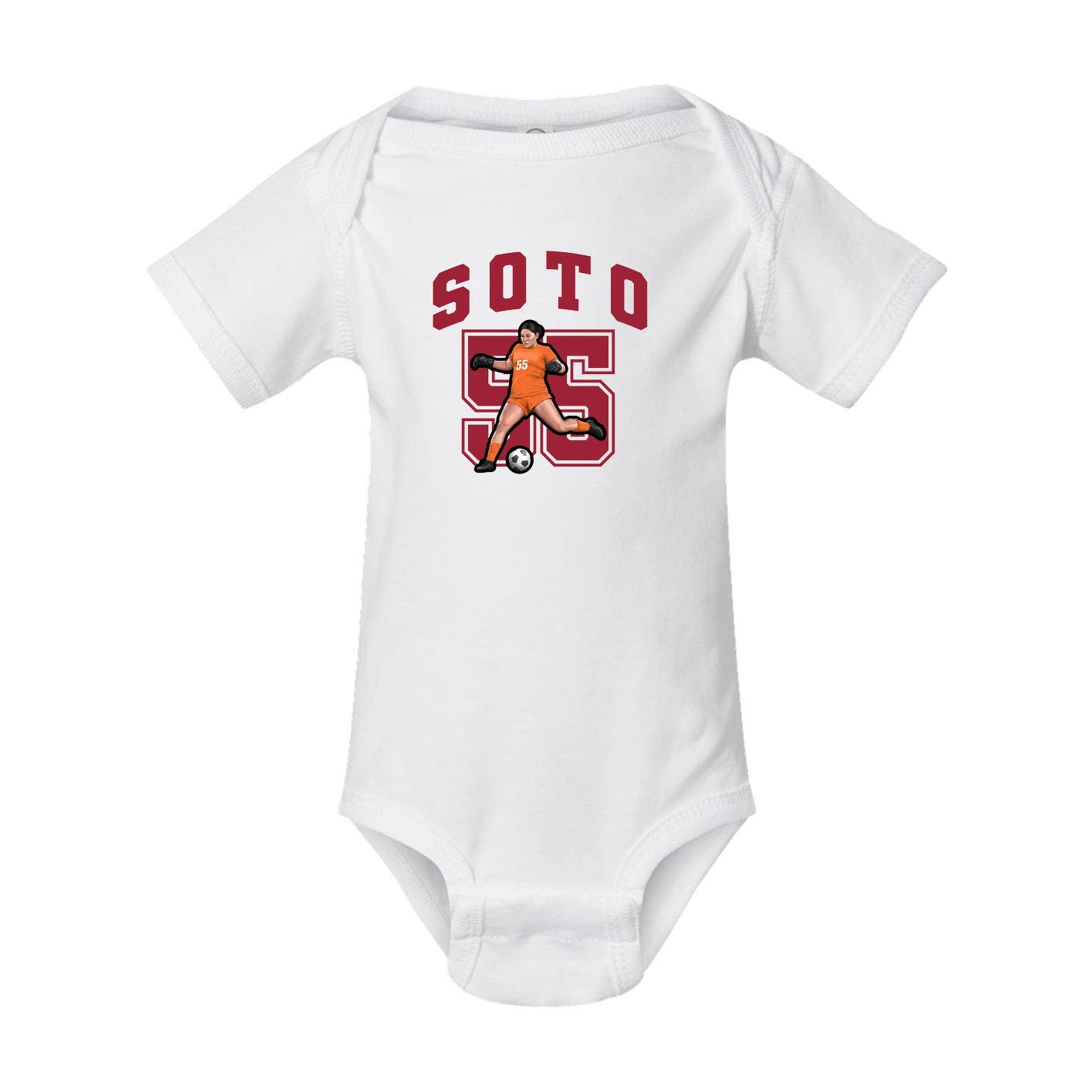 Baby Onesie — Number in White