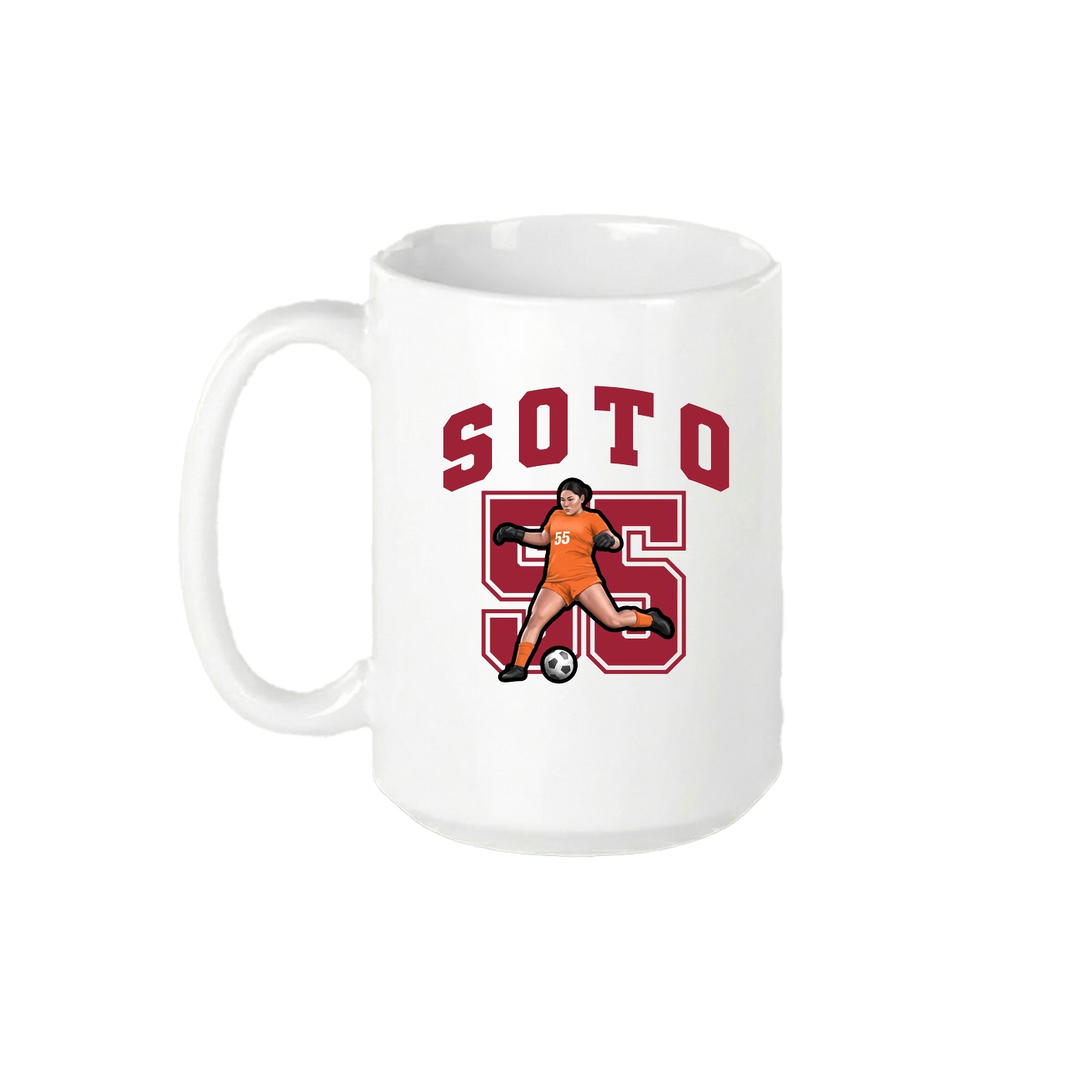 15oz Coffee Mug — Number in White