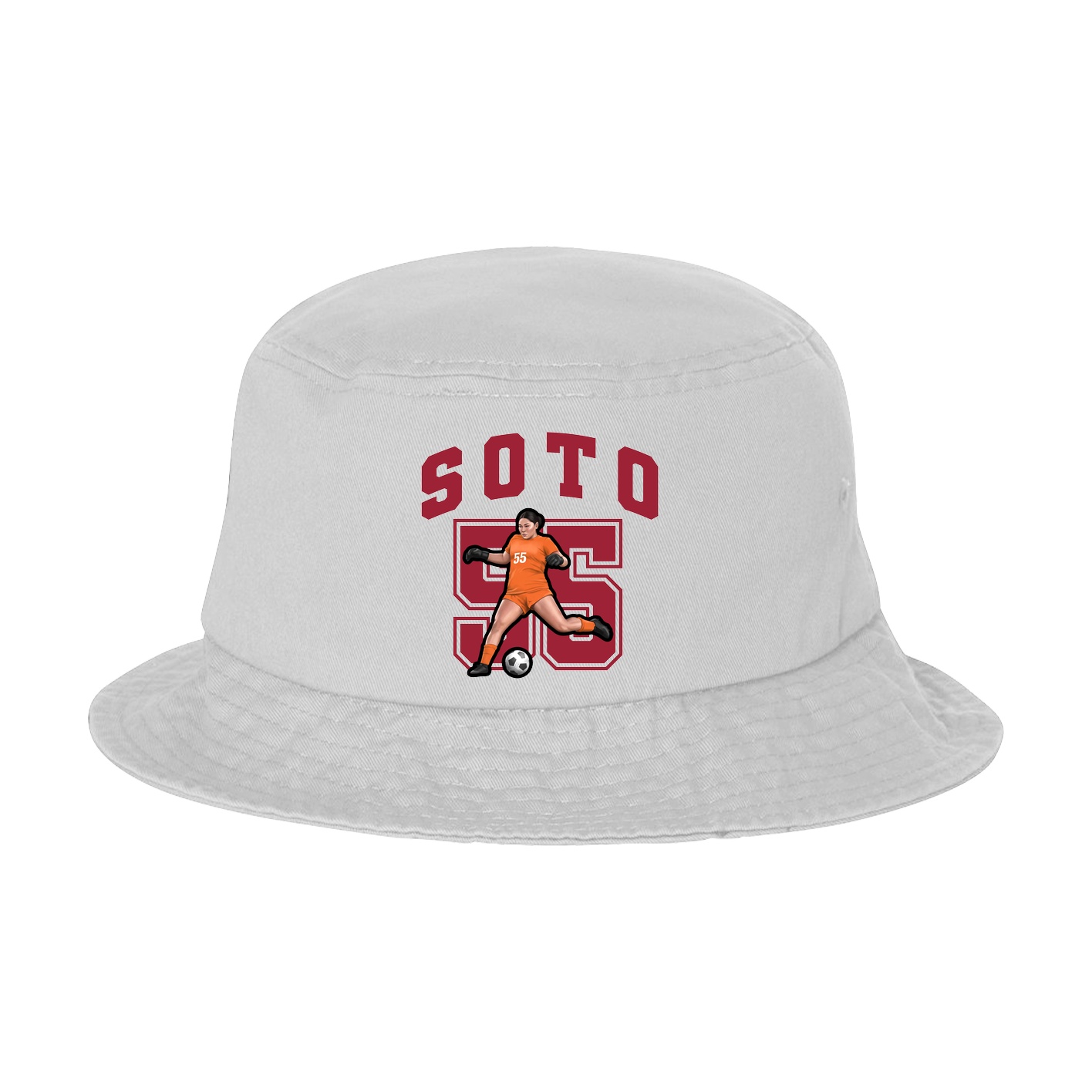 Bucket Cap — Number in White