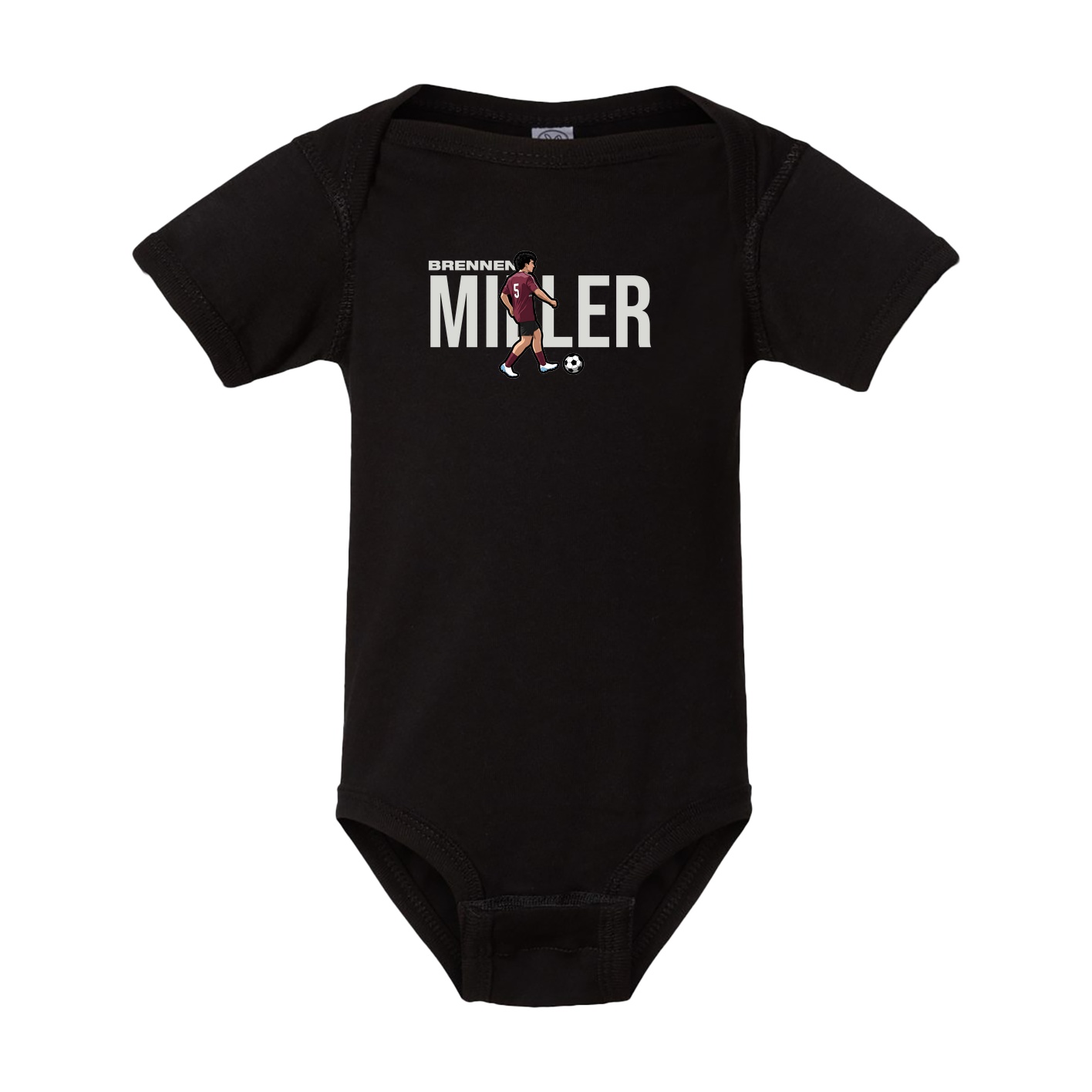 Baby Onesie — Player Name in Black