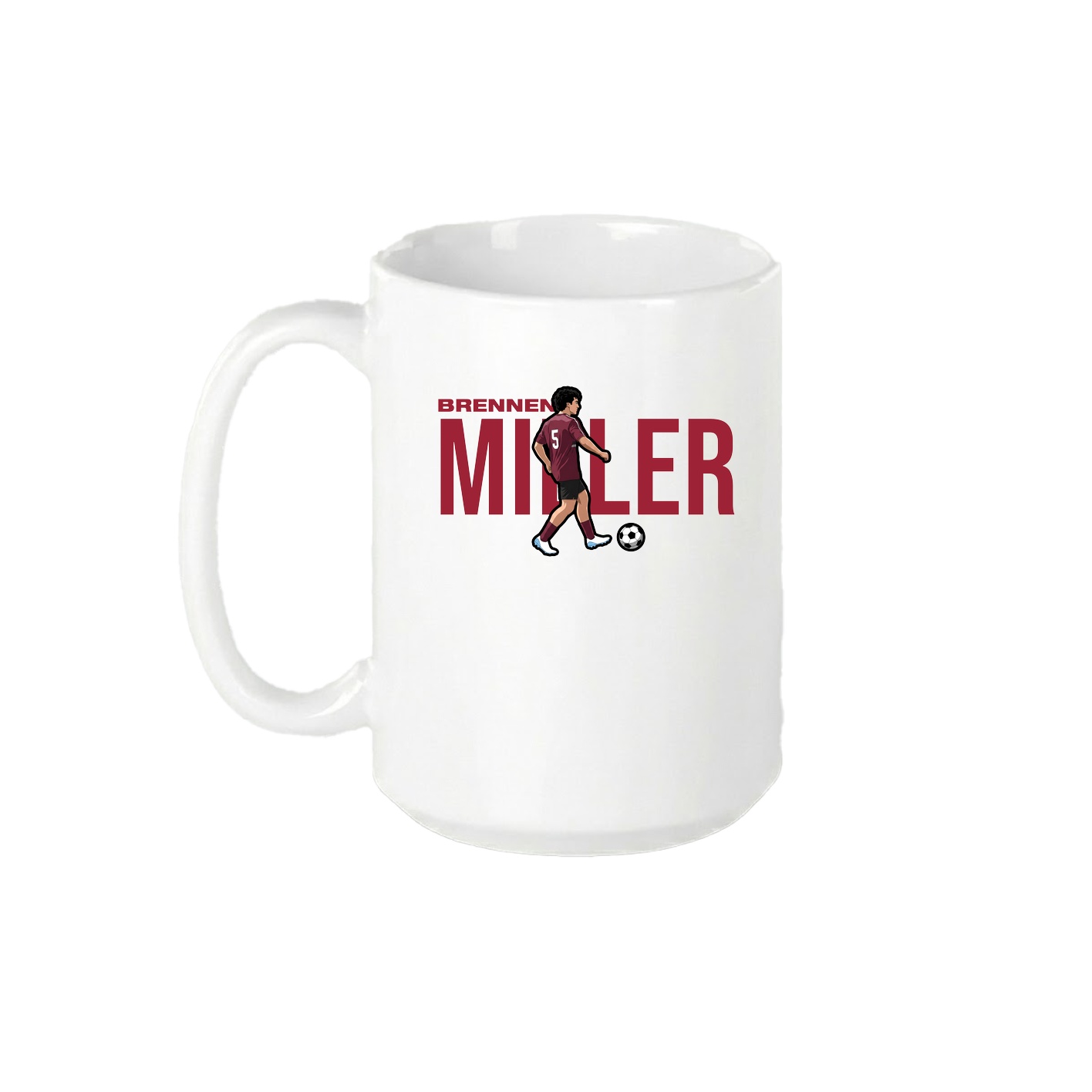 15oz Coffee Mug — Player Name in White