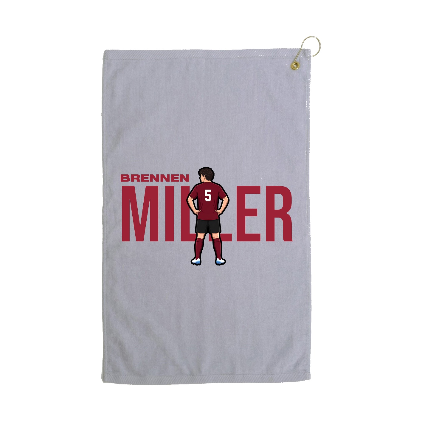 Golf Towel — Player Name in Grey
