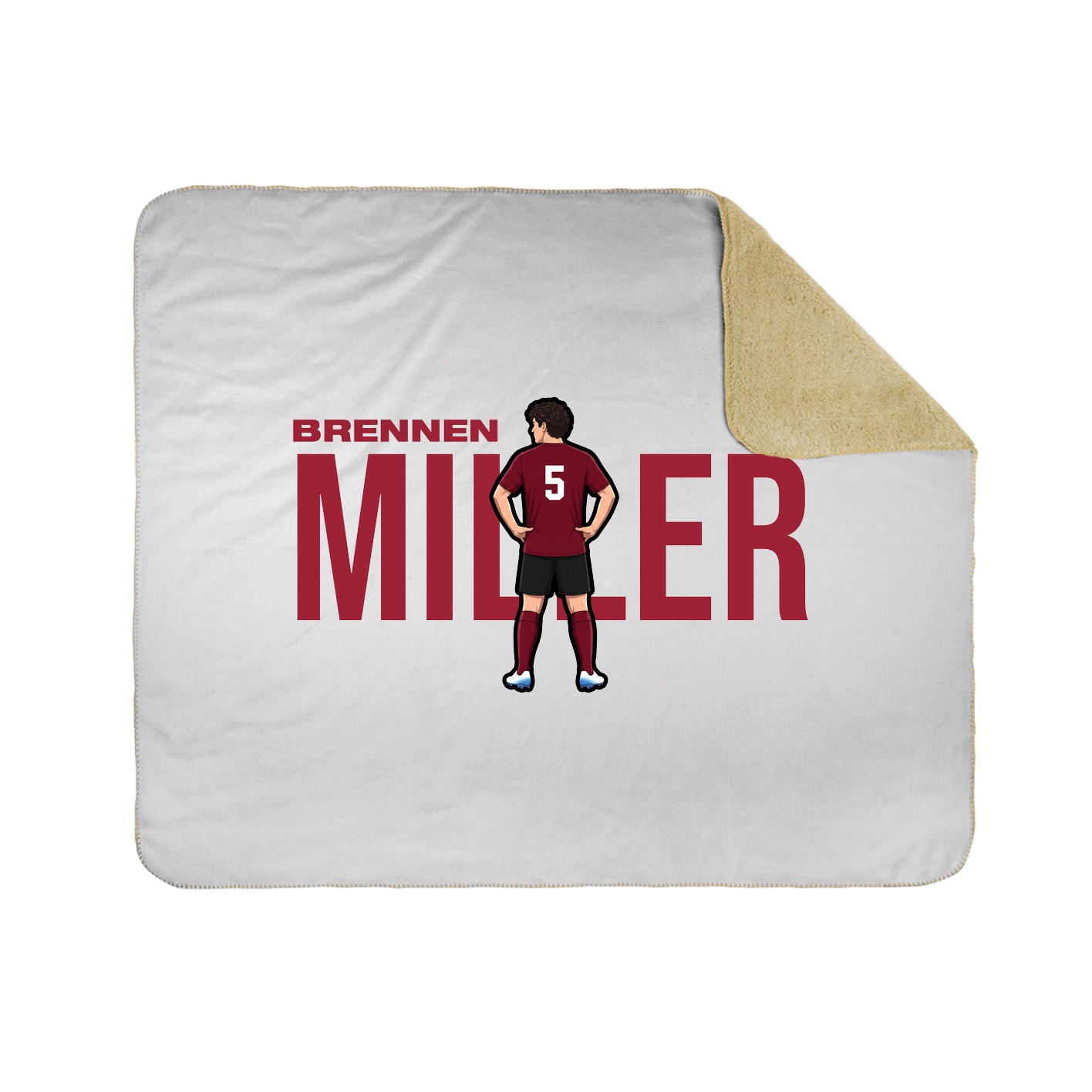 Throw Blanket — Player Name in White