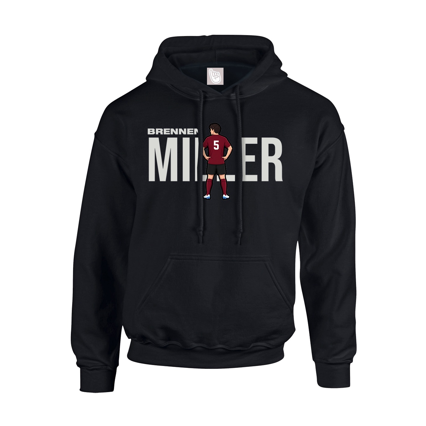 Youth Hoodie — Player Name in Black